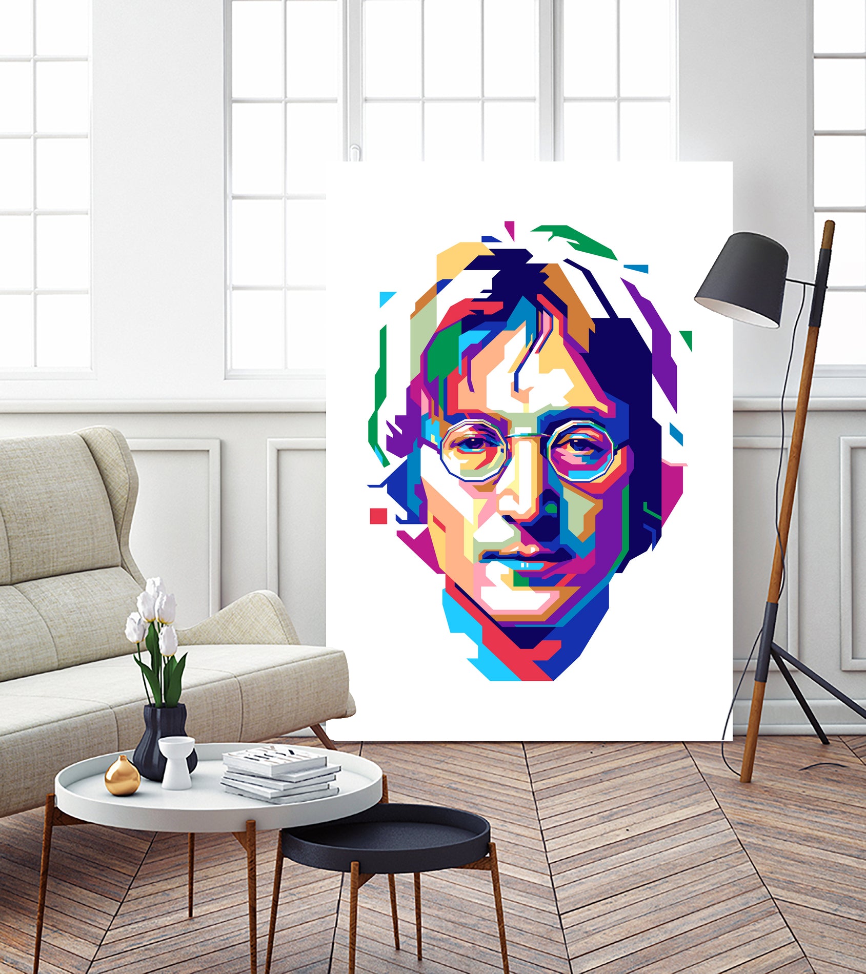 John Lennon in WPAP by J Prayitno Widodo on GIANT ART - white vector illustration