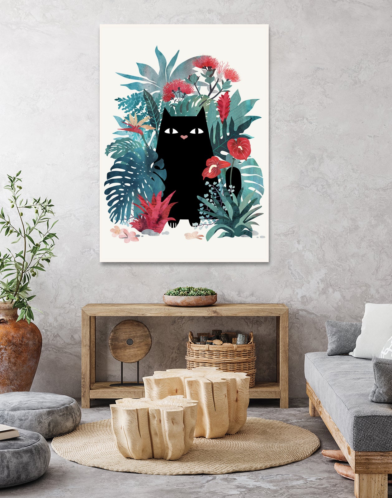 Popoki by Michelle Bothe on GIANT ART - green digital painting