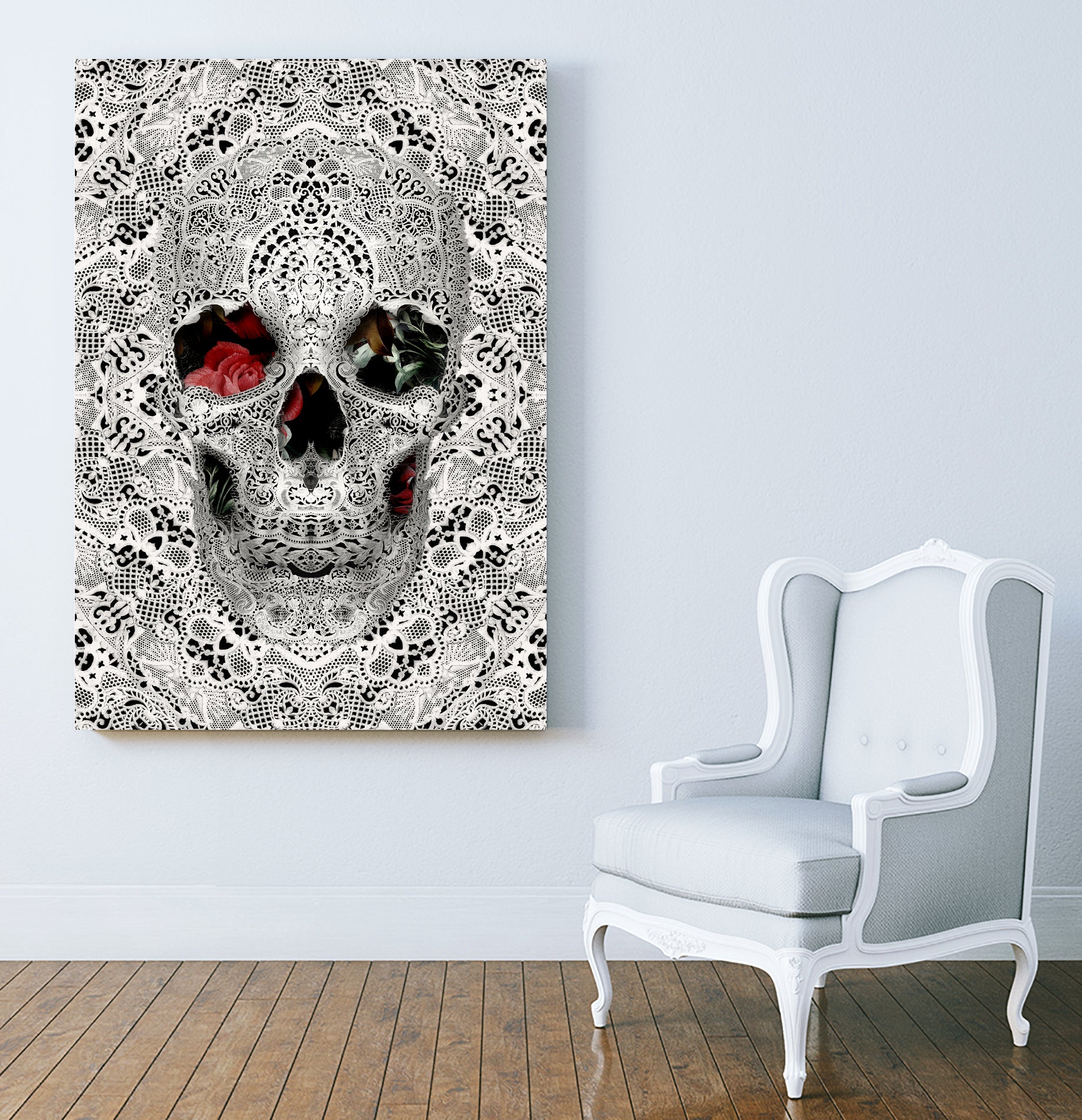 Lace Skull Light by Ali Gulec on GIANT ART - white photo illustration