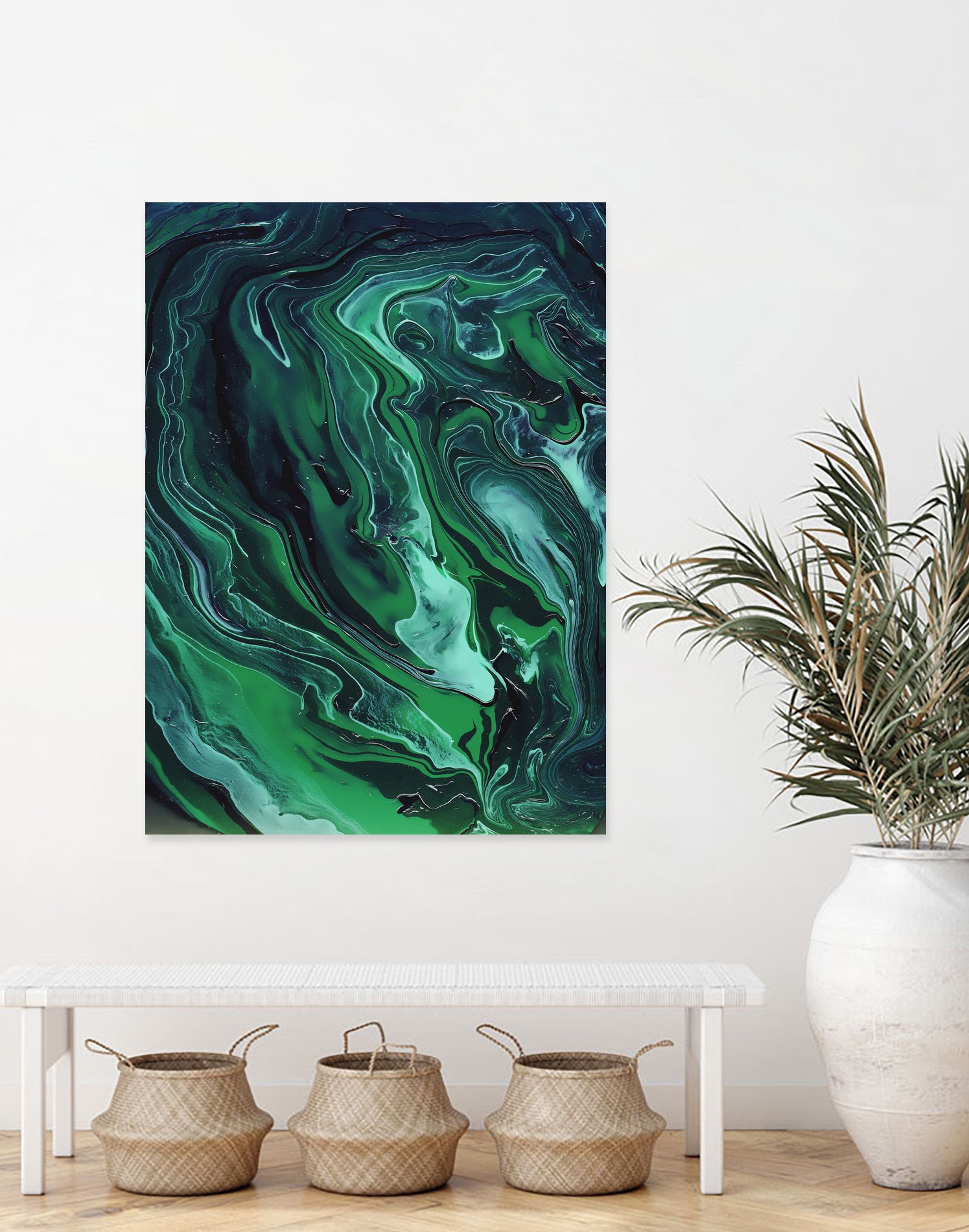 Nebula by Anna Farath on GIANT ART - green mixed media