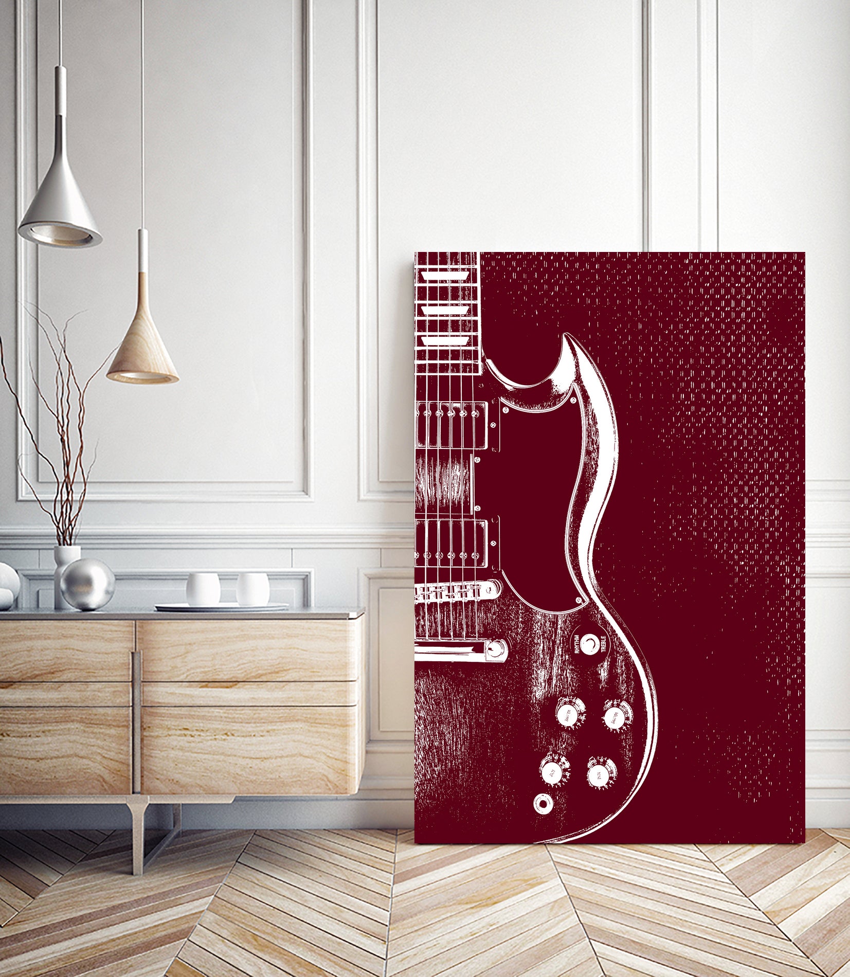 Gibson SG - Angus Young by André Manfrini Garcia on GIANT ART - red digital painting