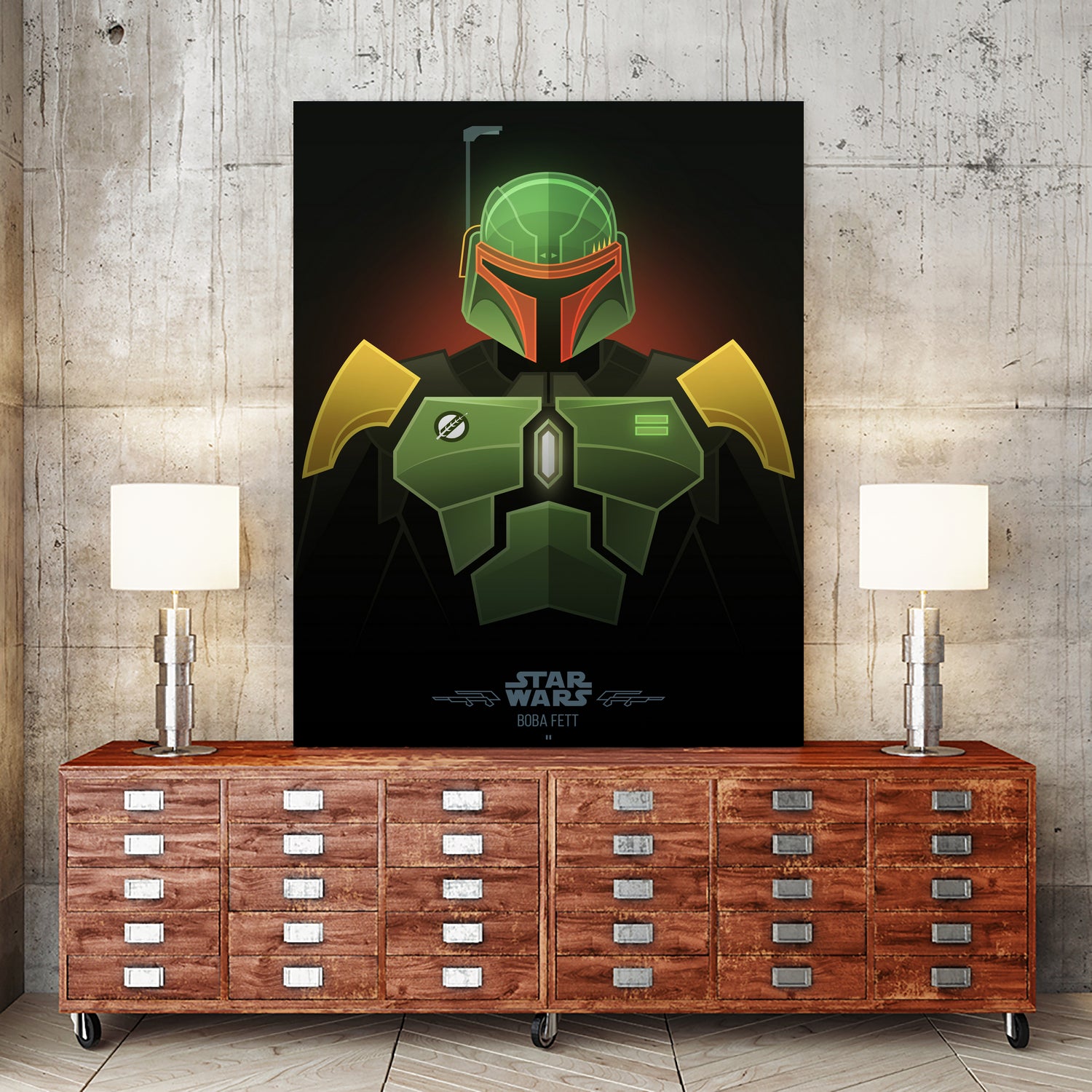 Boba Fett by Jonathan Lam on GIANT ART - green character design