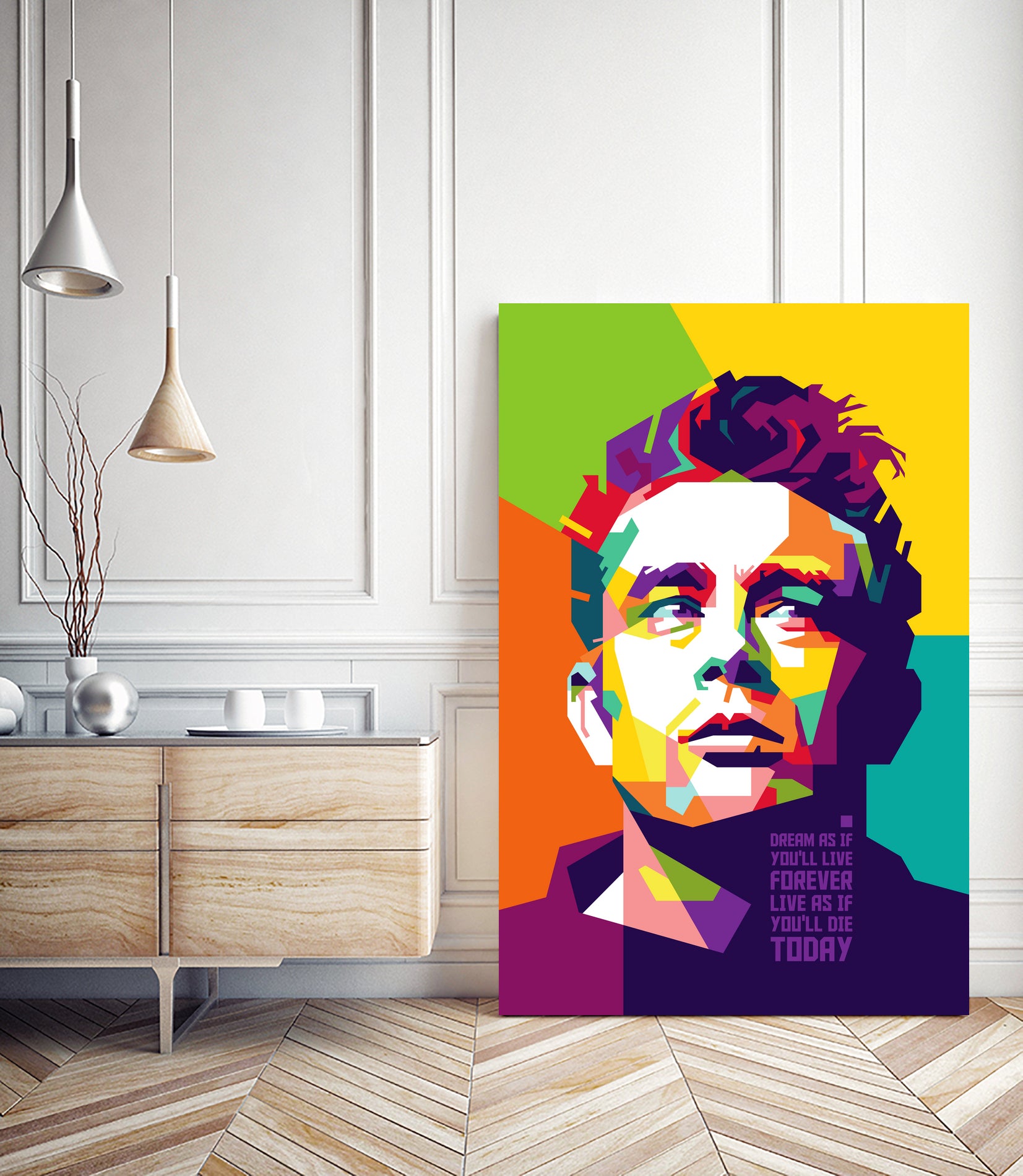 James Dean in WPAP by J Prayitno Widodo on GIANT ART - fuchsia photo illustration