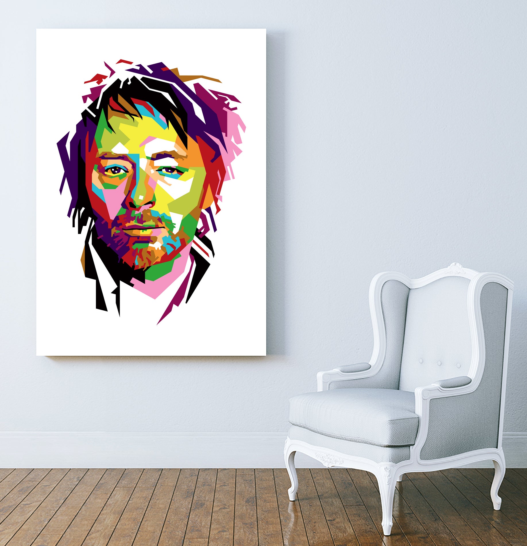 Thom Yorke in WPAP by J Prayitno Widodo on GIANT ART - fuchsia photo illustration