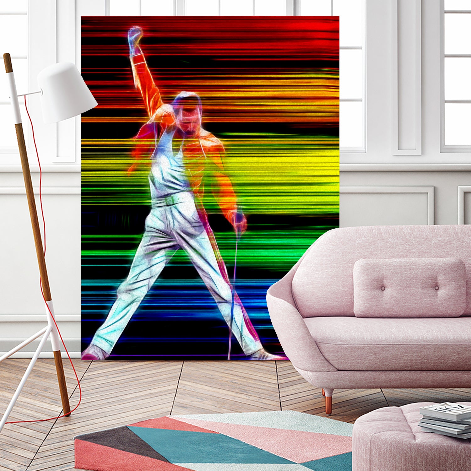 Freddie Mercury in Color by Daniel Janda on GIANT ART - black mixed media