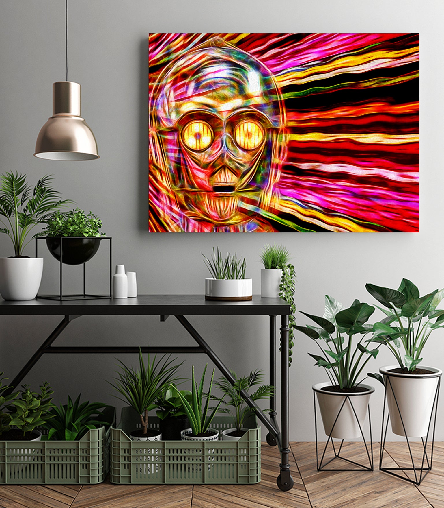 C-3 PO in Color by Daniel Janda on GIANT ART - gray mixed media