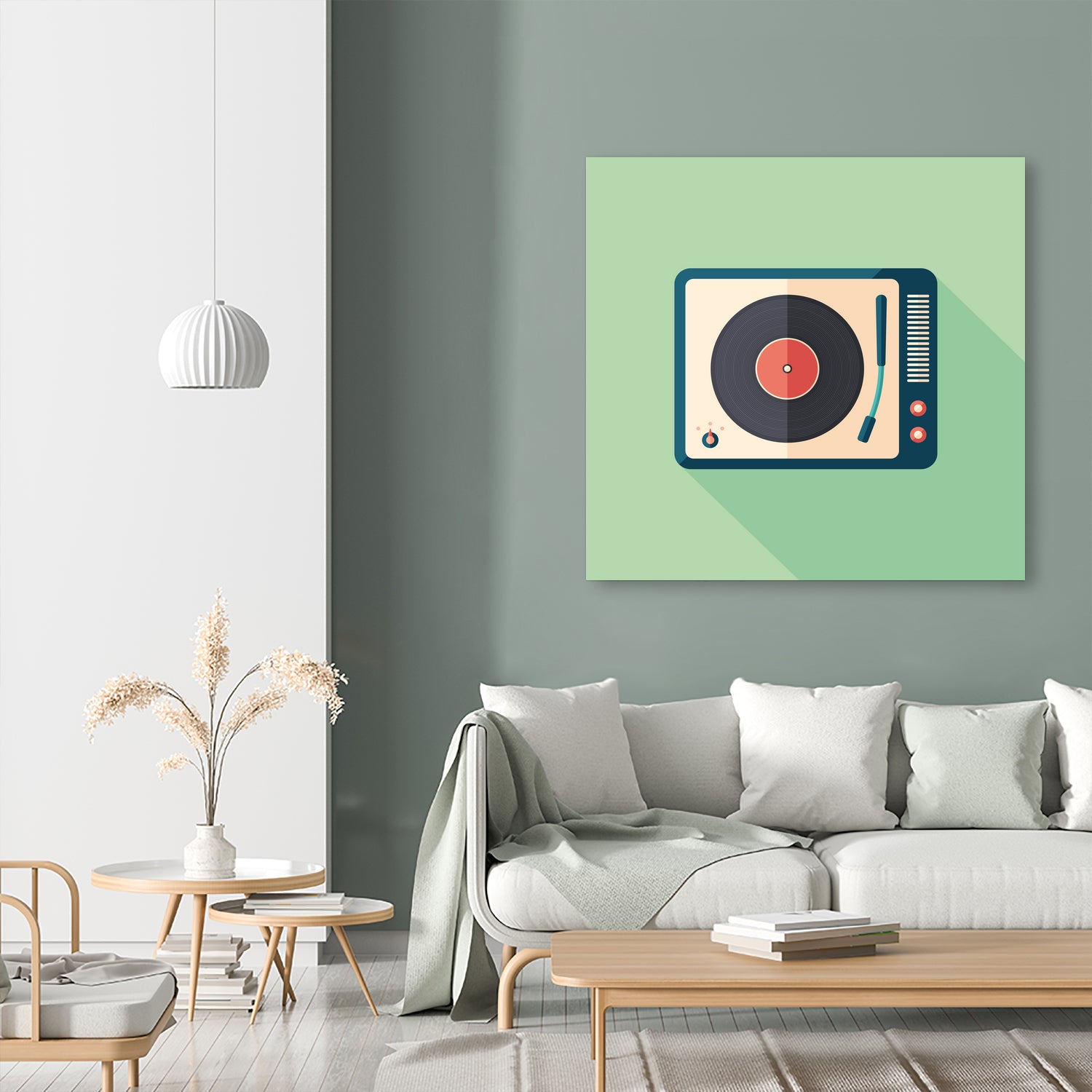 Vintage Turntable by Yury Velikanov on GIANT ART - white vector illustration