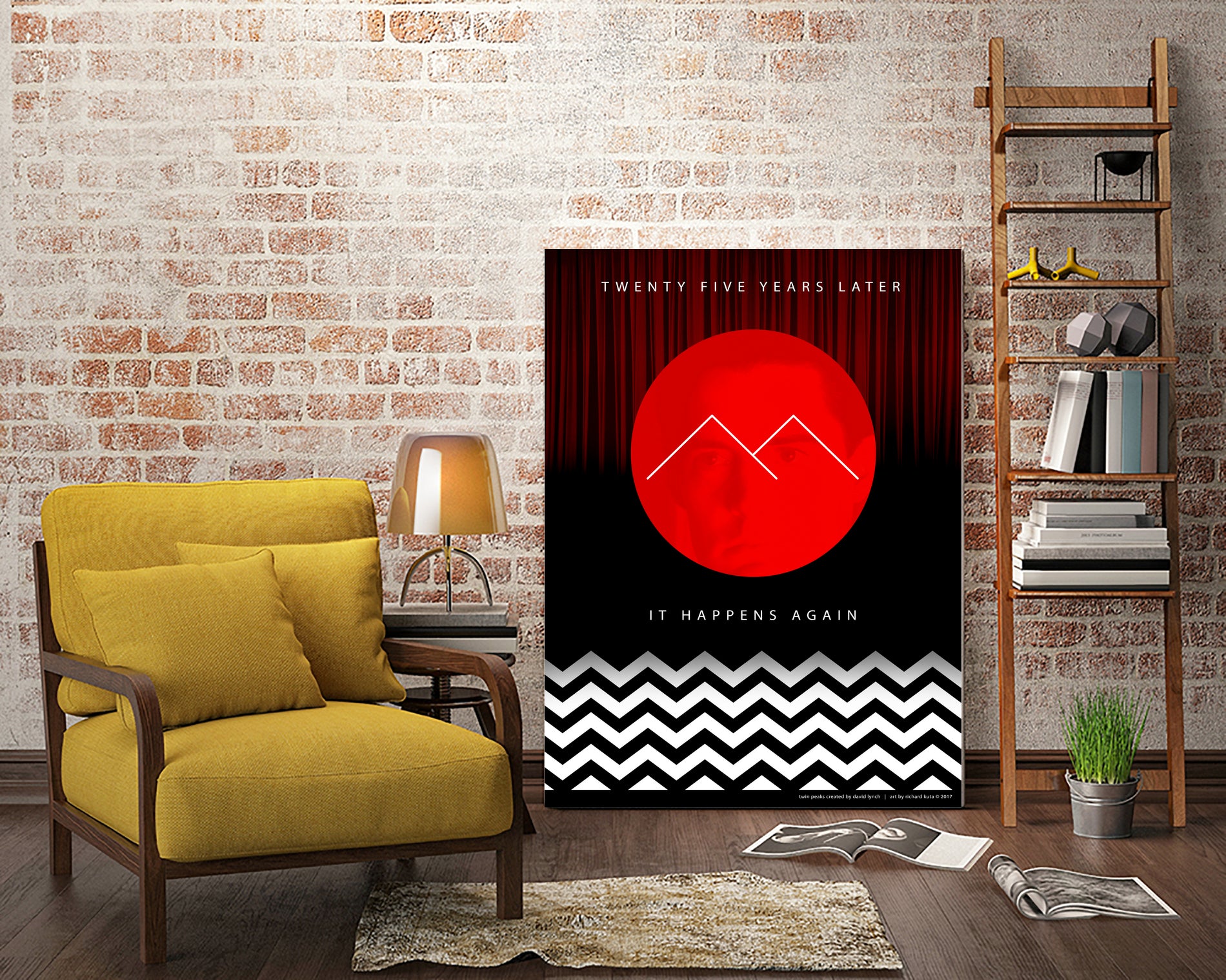 Twin Peaks (detailed) by Richard Kuta on GIANT ART - white digital drawing