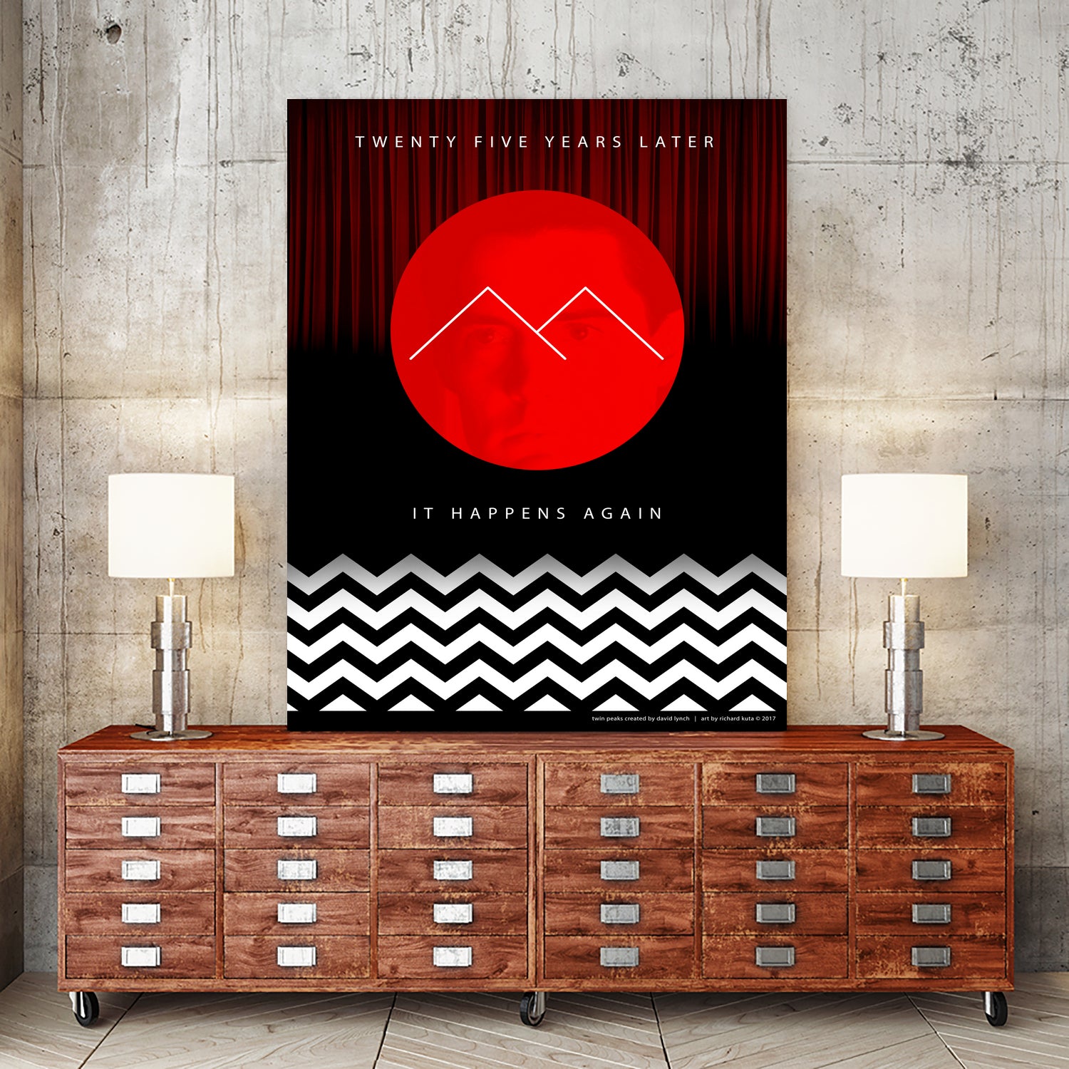 Twin Peaks (detailed) by Richard Kuta on GIANT ART - white digital drawing