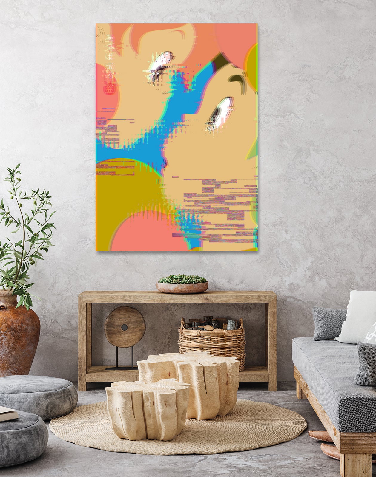 Miyazaki Glitch - Ponyo by Hyo Kim on GIANT ART - blue digital painting