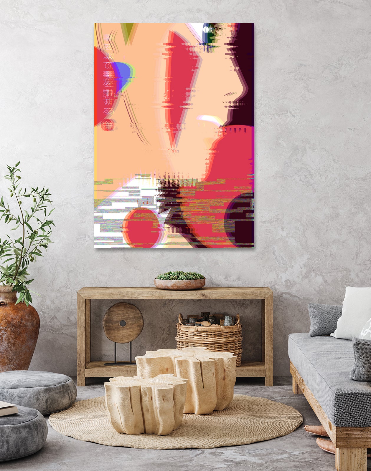 Miyazaki Glitch - Princess Mononoke by Hyo Kim on GIANT ART - red digital painting