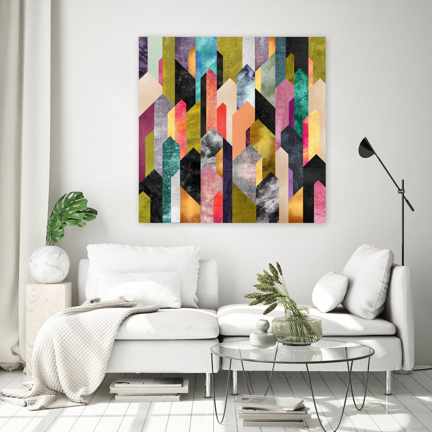 Crystallized by Elisabeth Fredriksson on GIANT ART - yellow mixed media