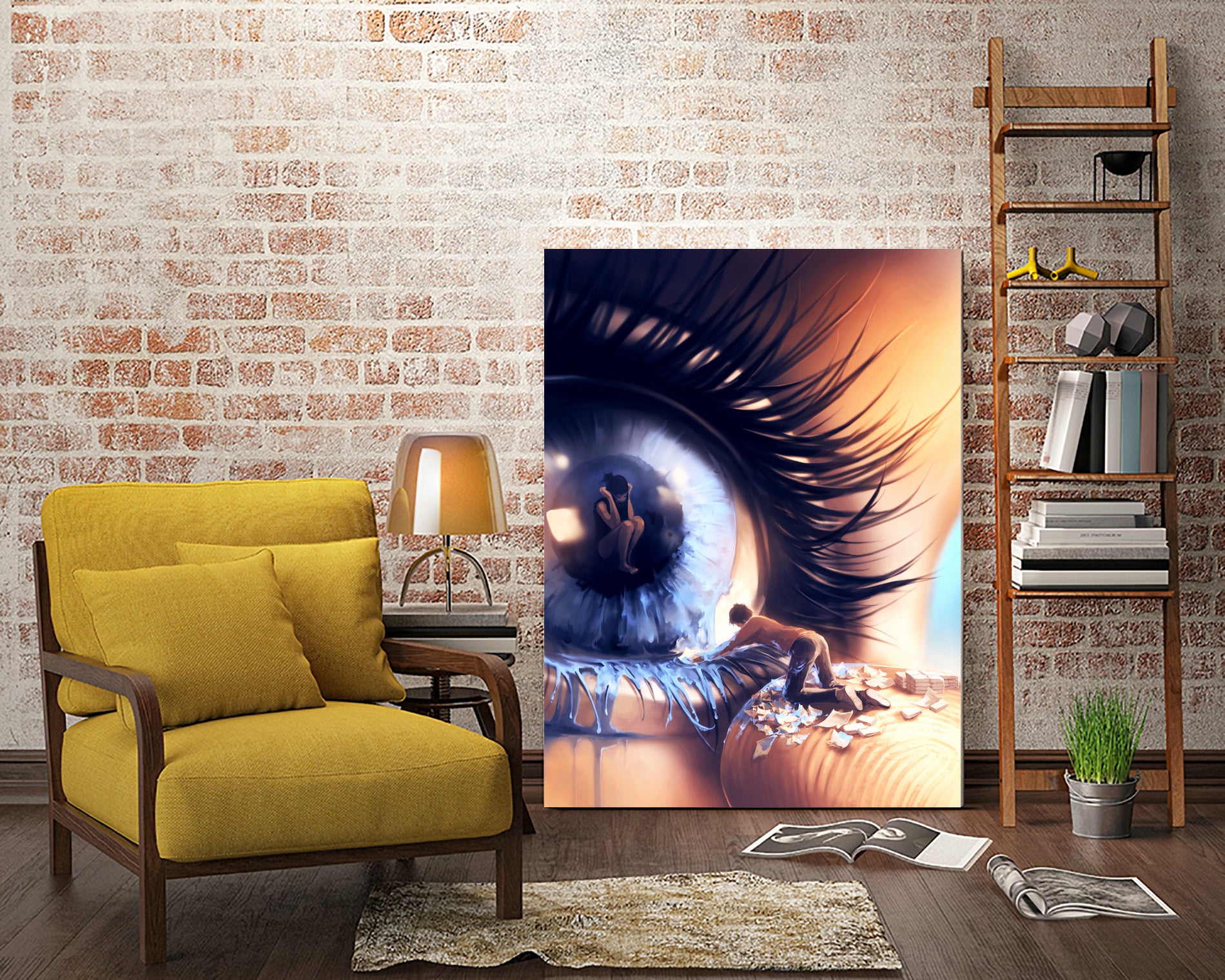 Show me love by Cyril Rolando on GIANT ART - yellow digital painting