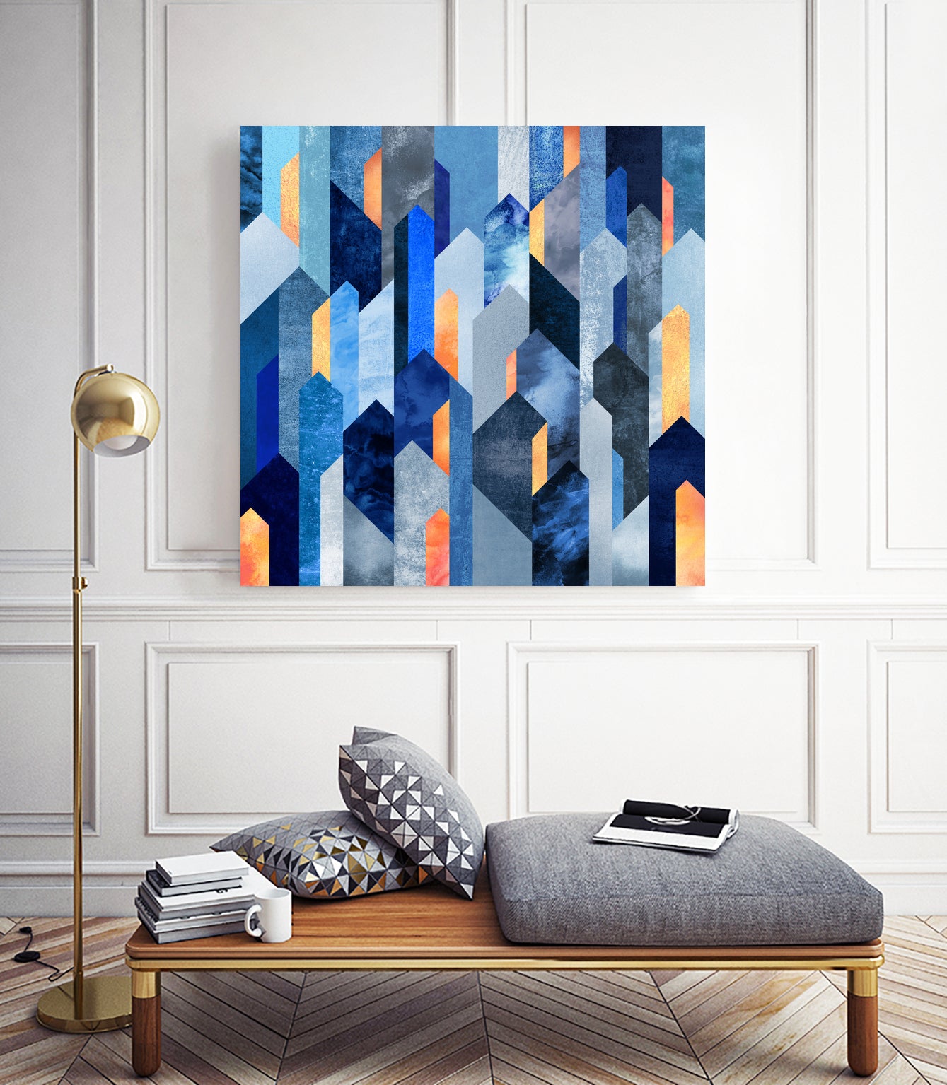 Kyanite & Salt Stone by Elisabeth Fredriksson on GIANT ART - blue mixed media