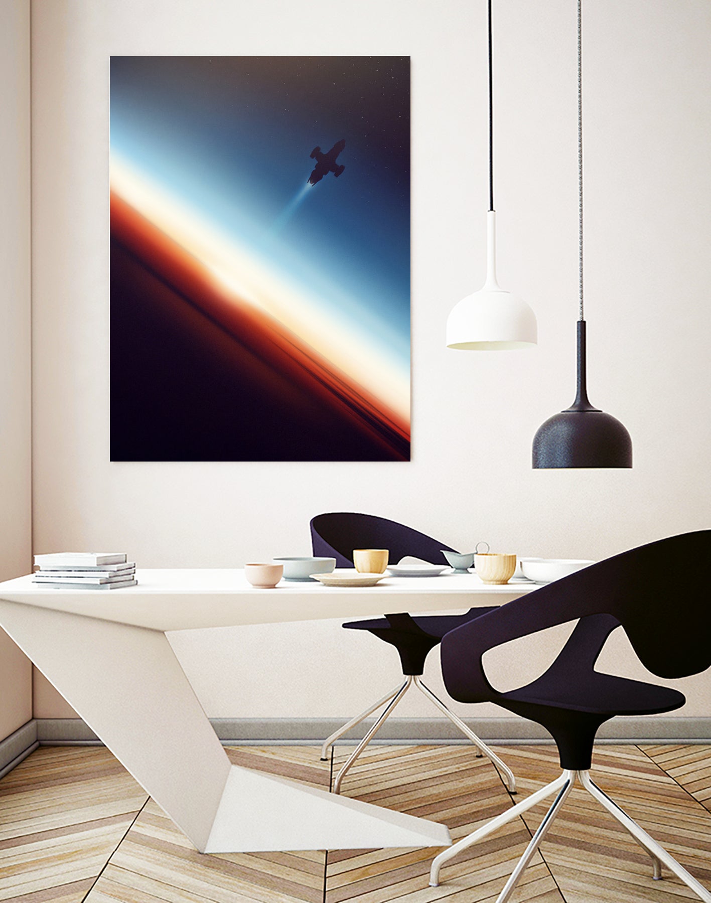 Into Space by Victor Vercesi on GIANT ART - blue photo illustration