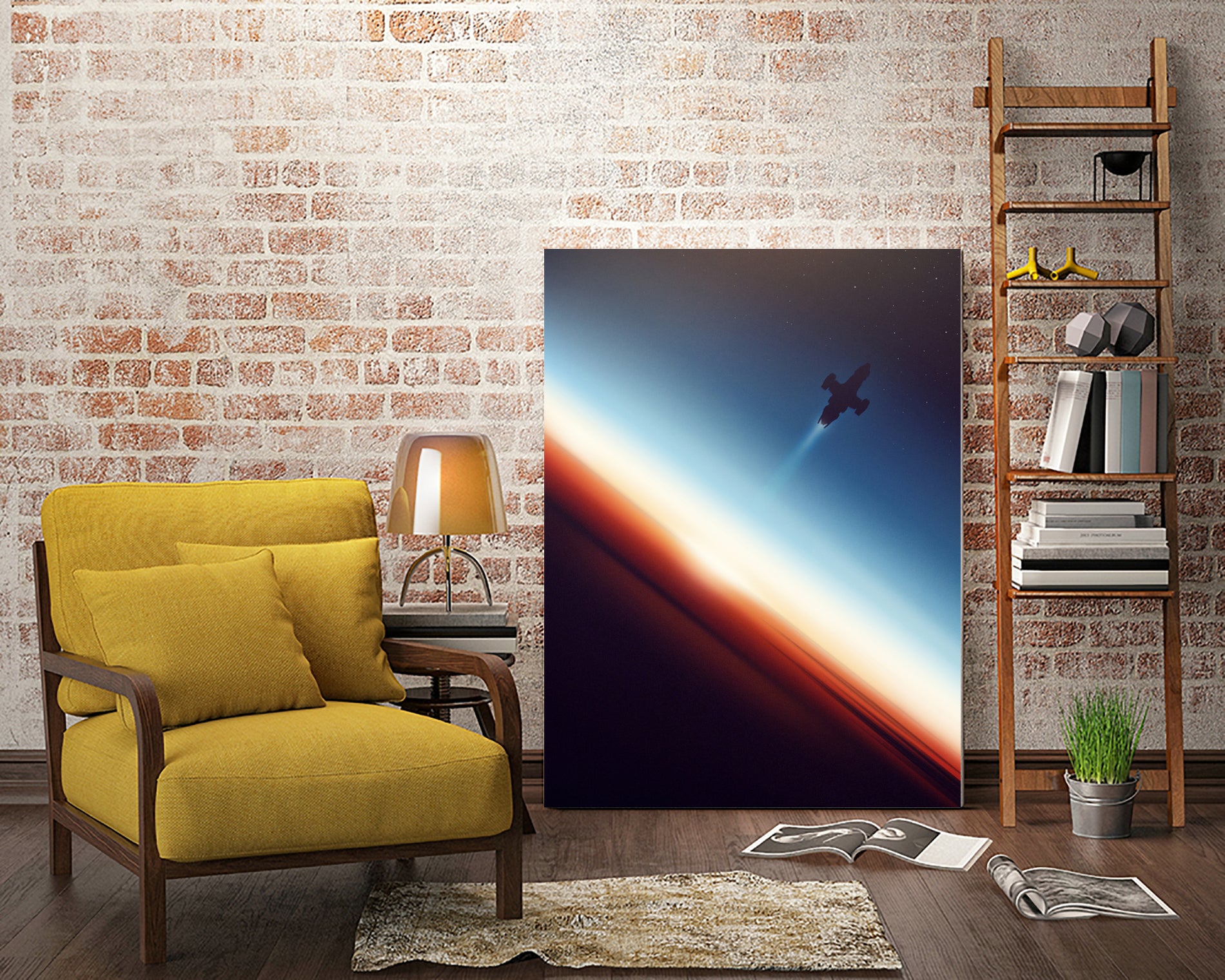 Into Space by Victor Vercesi on GIANT ART - blue photo illustration