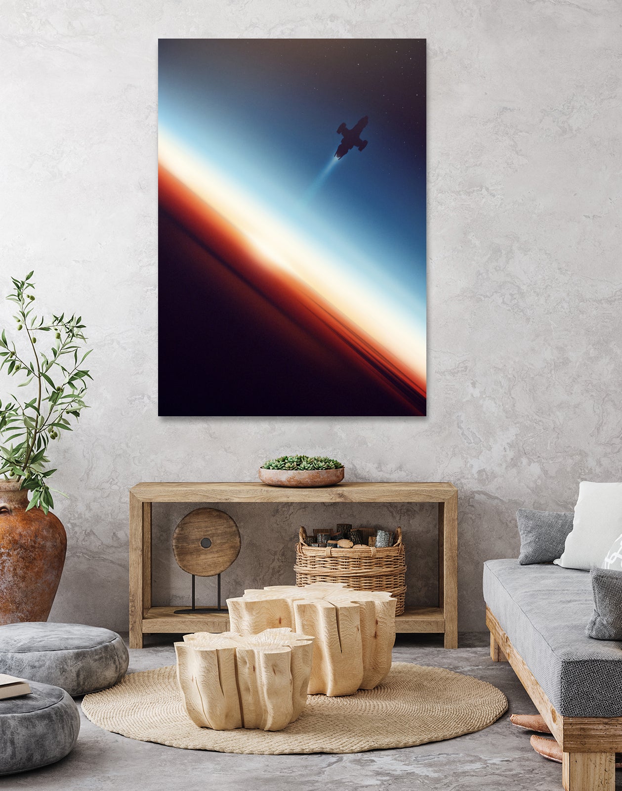 Into Space by Victor Vercesi on GIANT ART - blue photo illustration