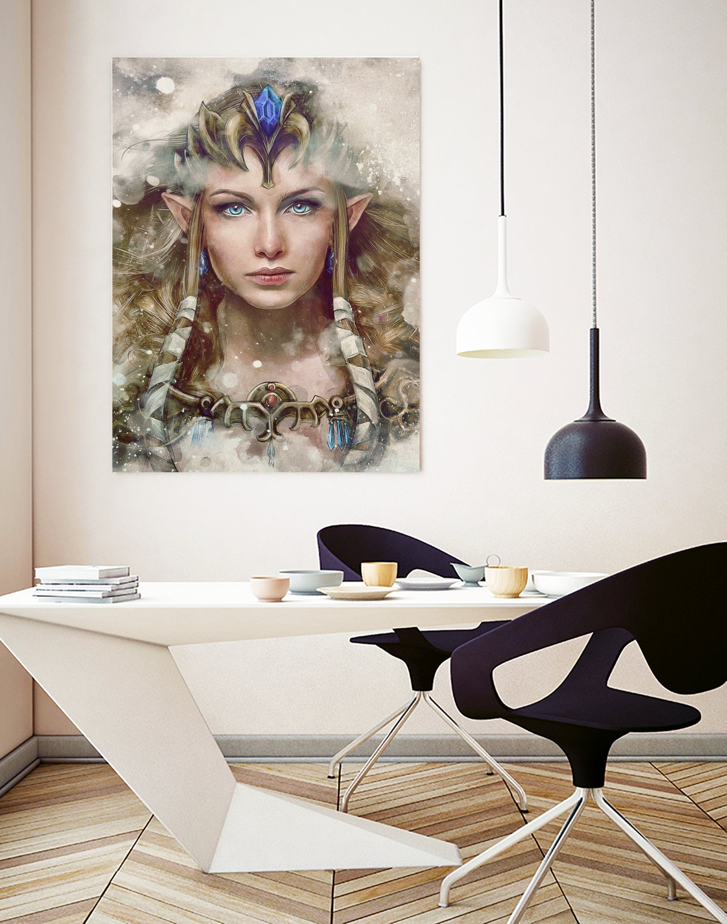 Epic Princess Zelda Portrait by Barrett Biggers on GIANT ART - brown digital painting