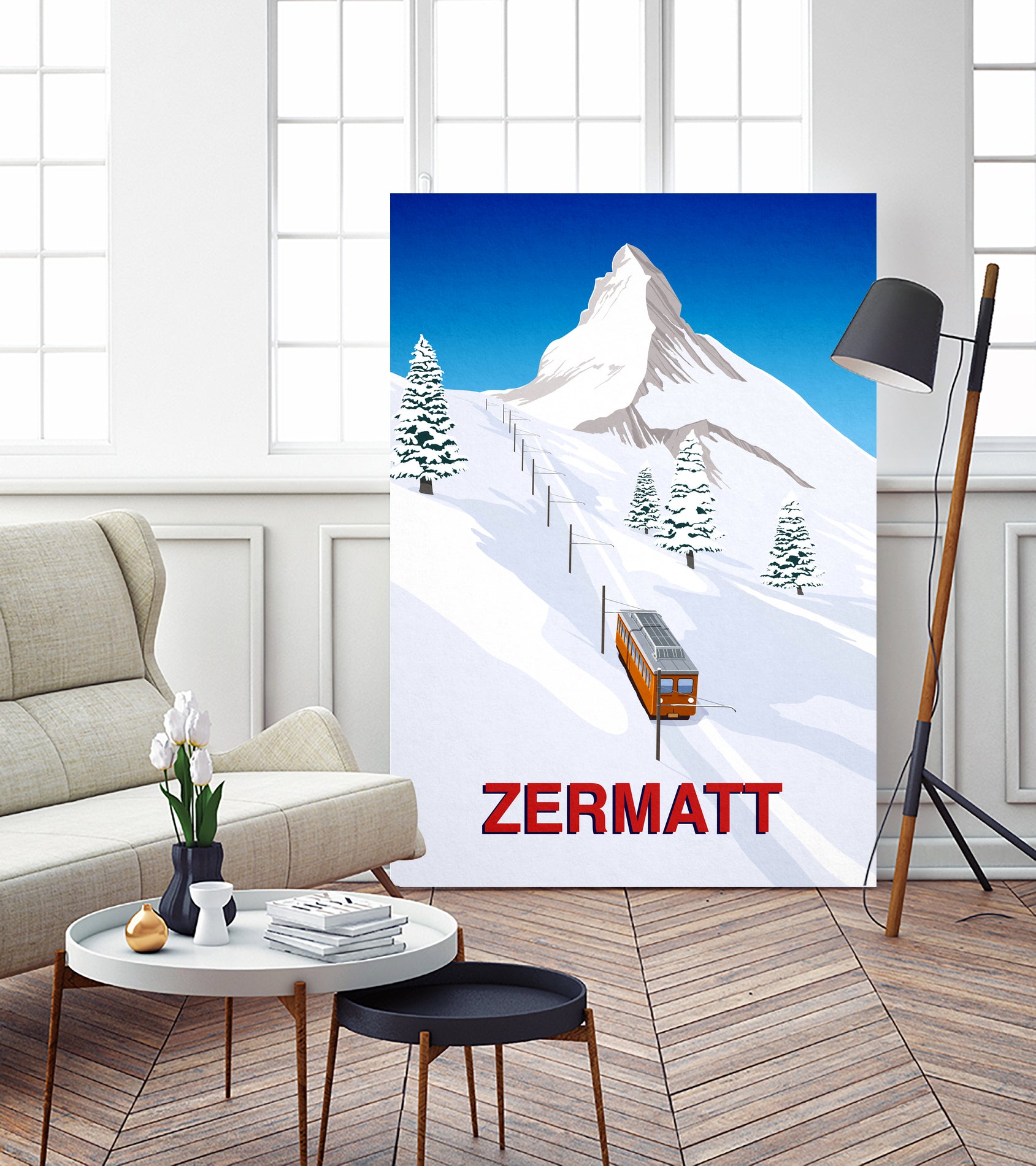 ZERMATT by Steve Ash on GIANT ART - white digital painting