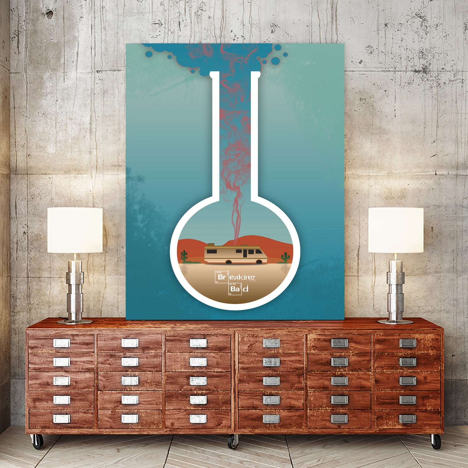 Breaking Bad - Minimal TV Poster - Fanart alternative by HDMI 2K on GIANT ART - blue digital painting