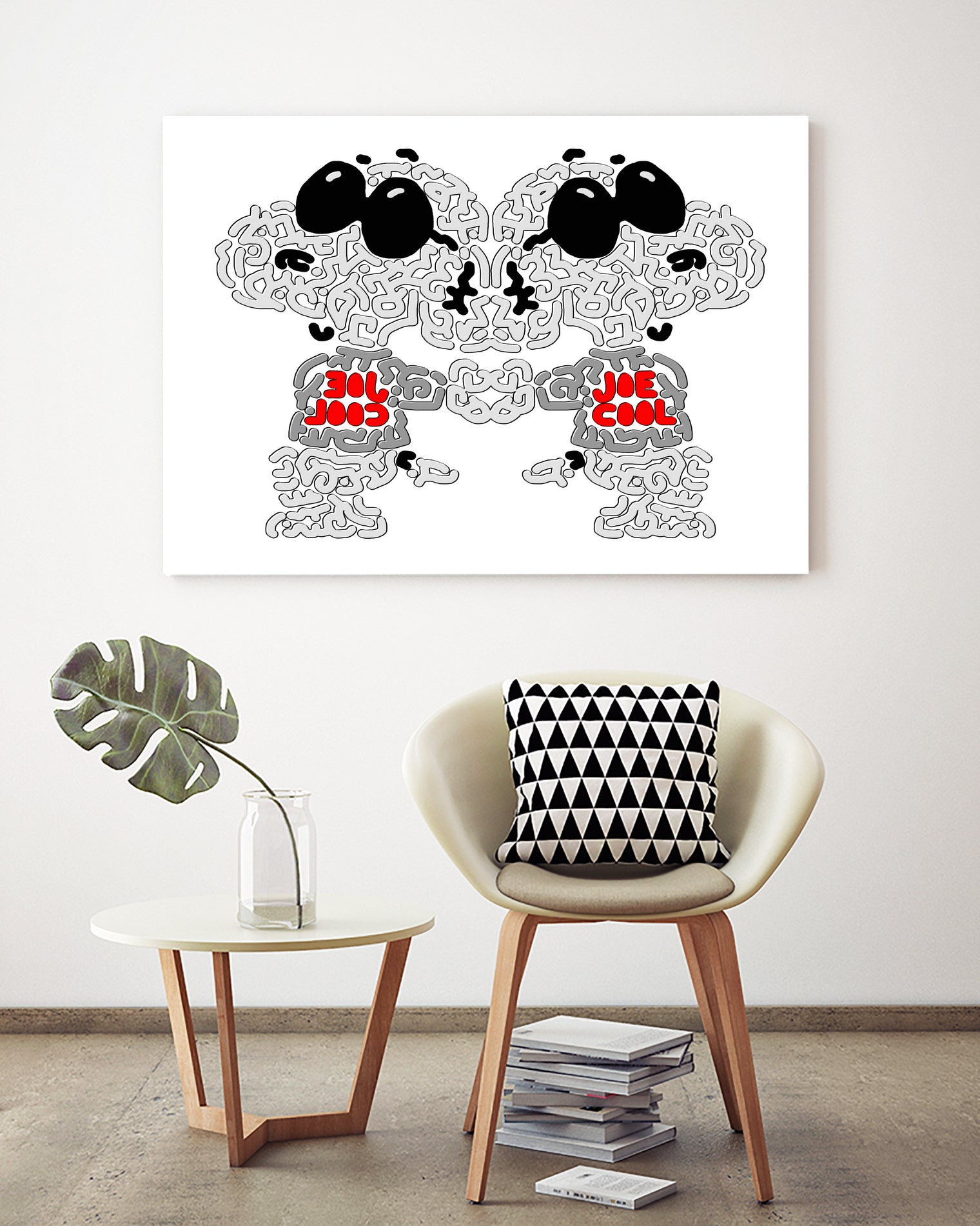 Snoopy Joe Cool by Caroline BESSIERES on GIANT ART - gray digital drawing