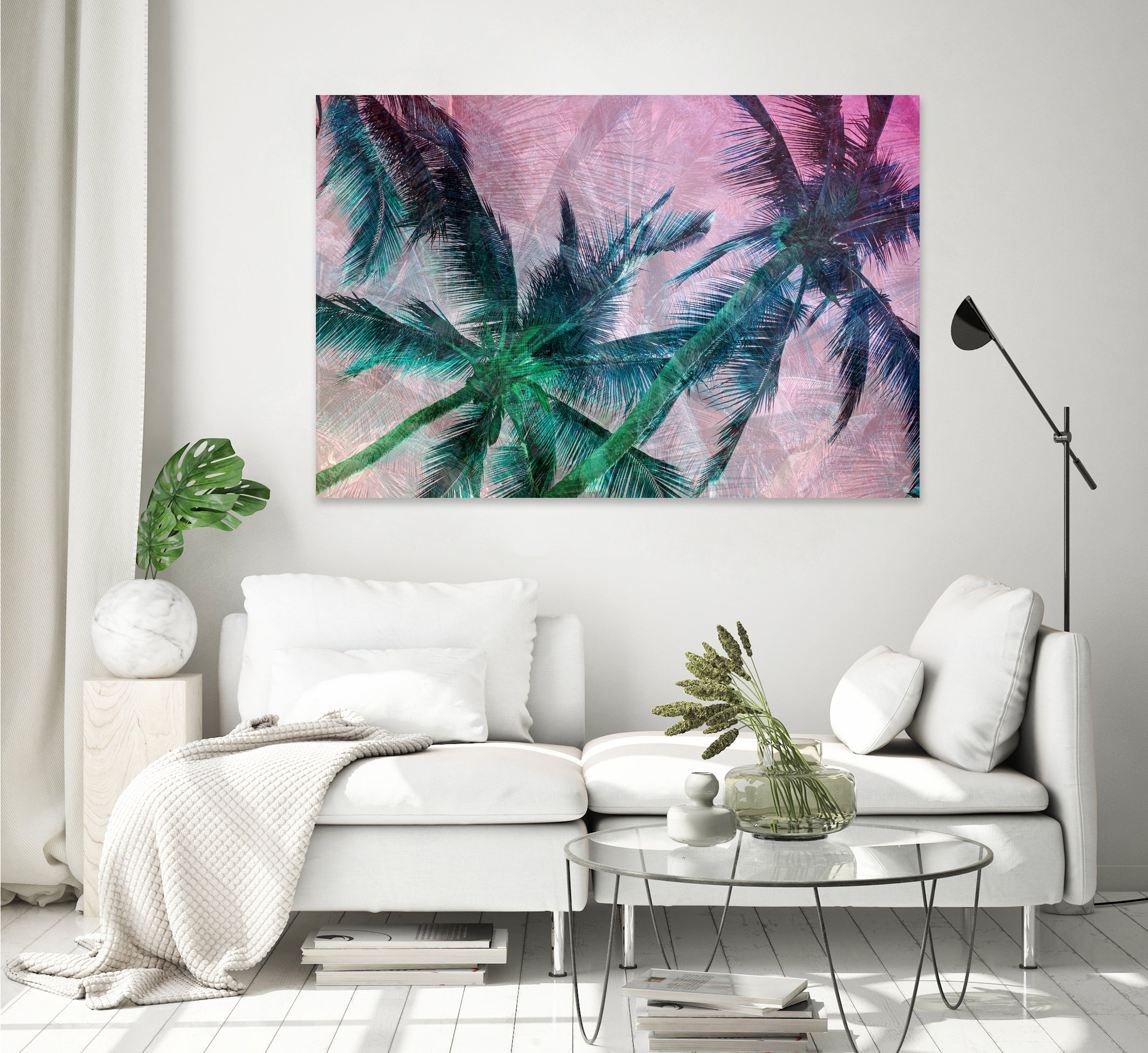 Textured Palms II by Lisa Argyropoulos on GIANT ART - green photo illustration