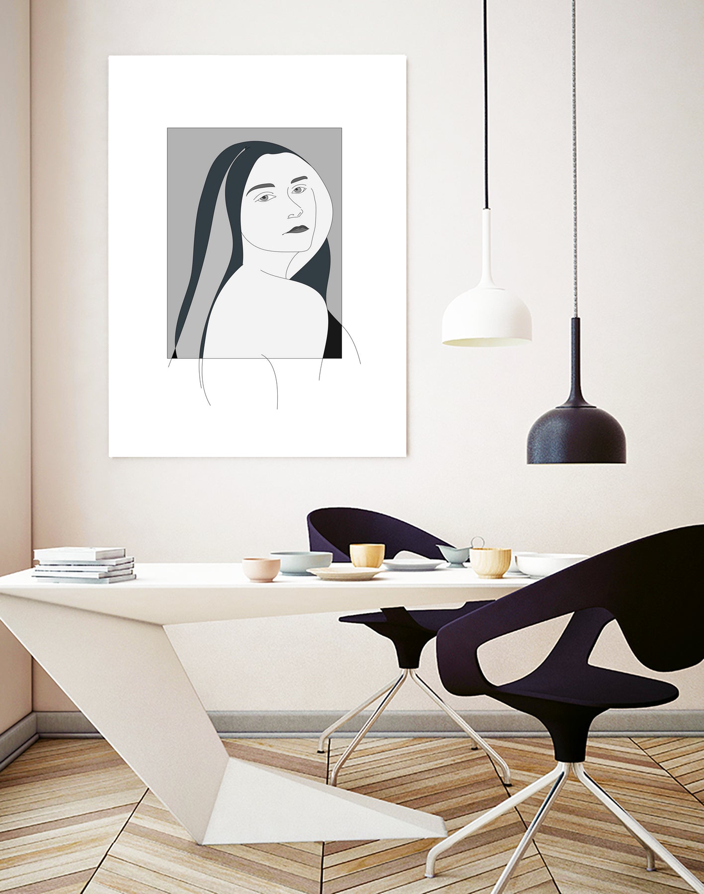 Monochrome Eve by Iri Kirova on GIANT ART - gray character design