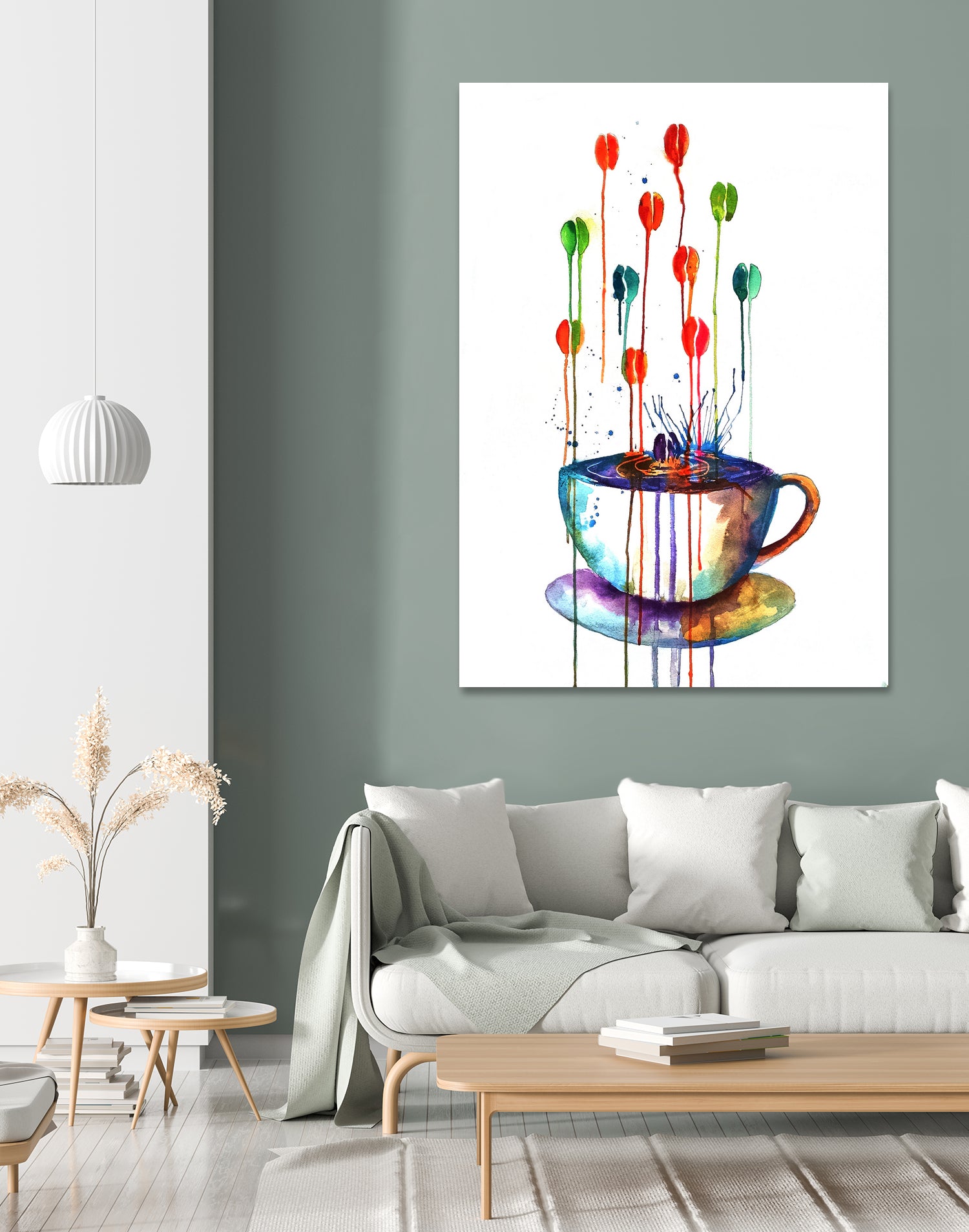Coffee Splash by Emma Kaufmann on GIANT ART - fuchsia mixed media