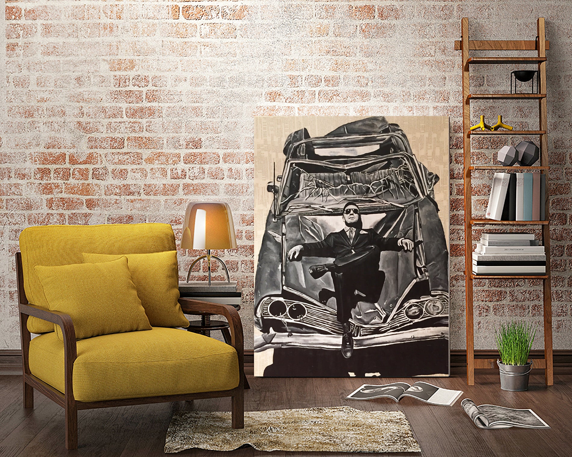 crashed by eugenia retana on GIANT ART - black mixed media