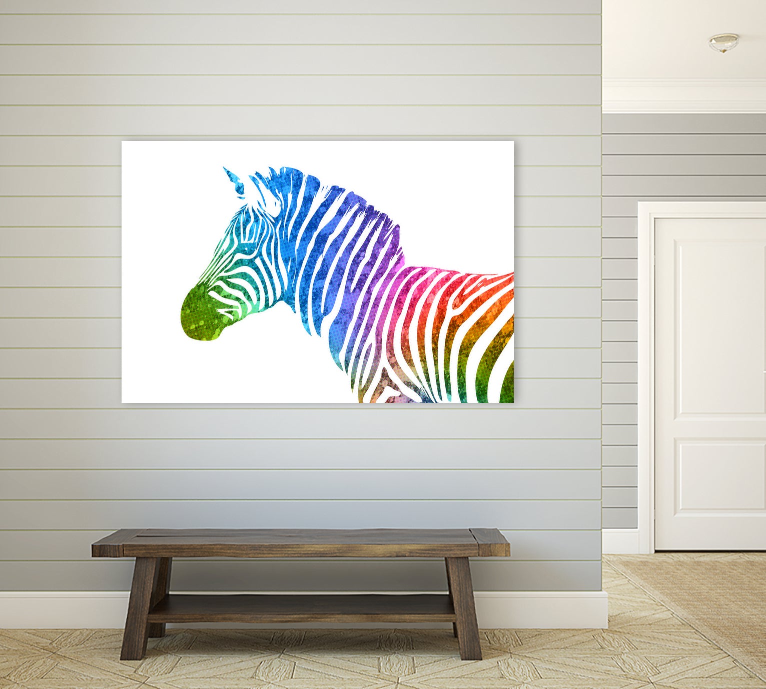 Zebra | Rainbow Series | Pop Art by William Cuccio on GIANT ART - white digital painting