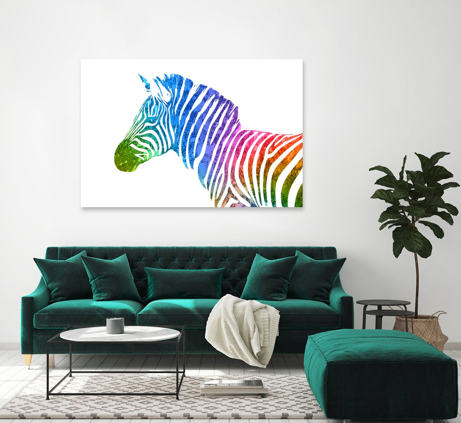 Zebra | Rainbow Series | Pop Art by William Cuccio on GIANT ART - white digital painting