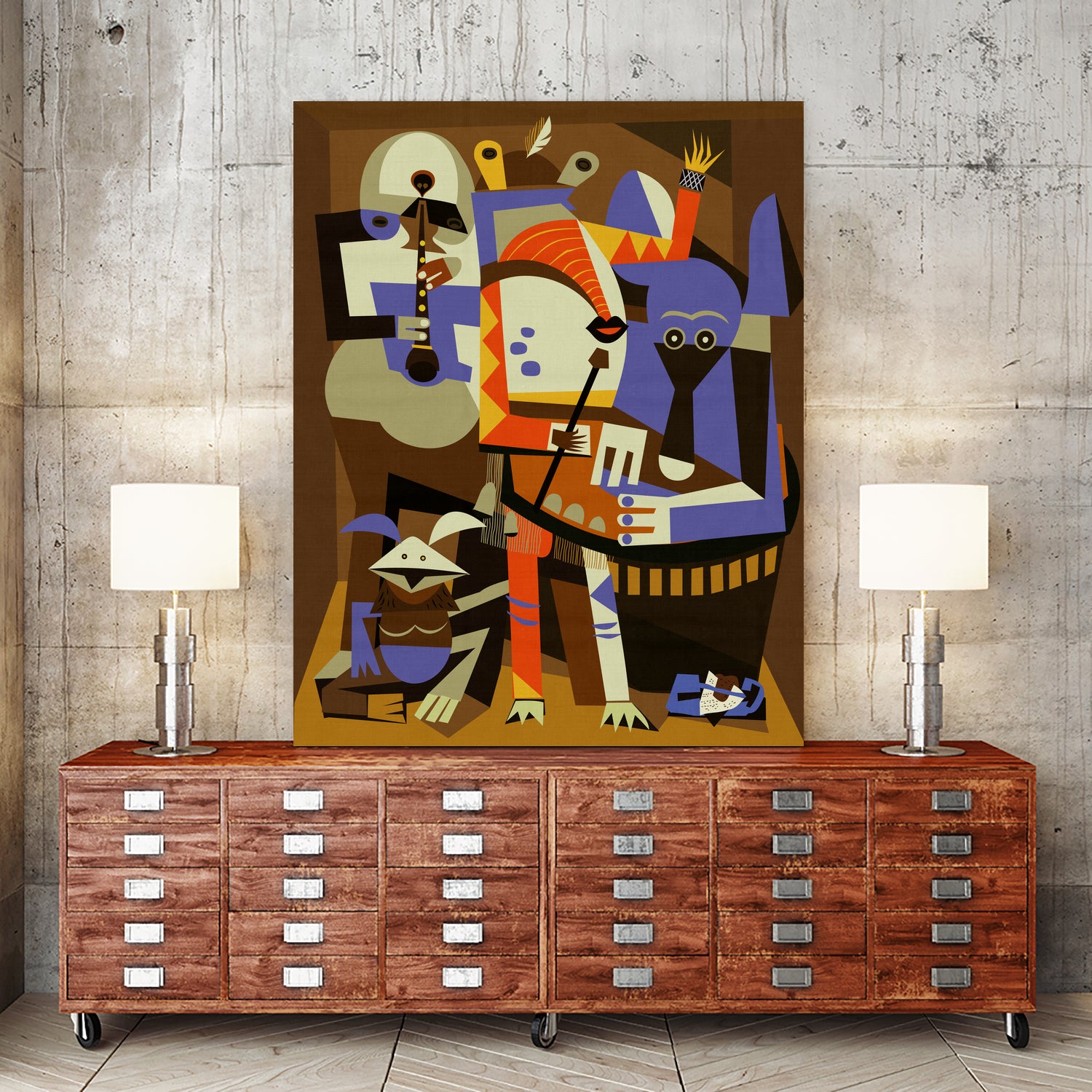 Tatooine Musicians by Scott Partridge on GIANT ART - red vector illustration