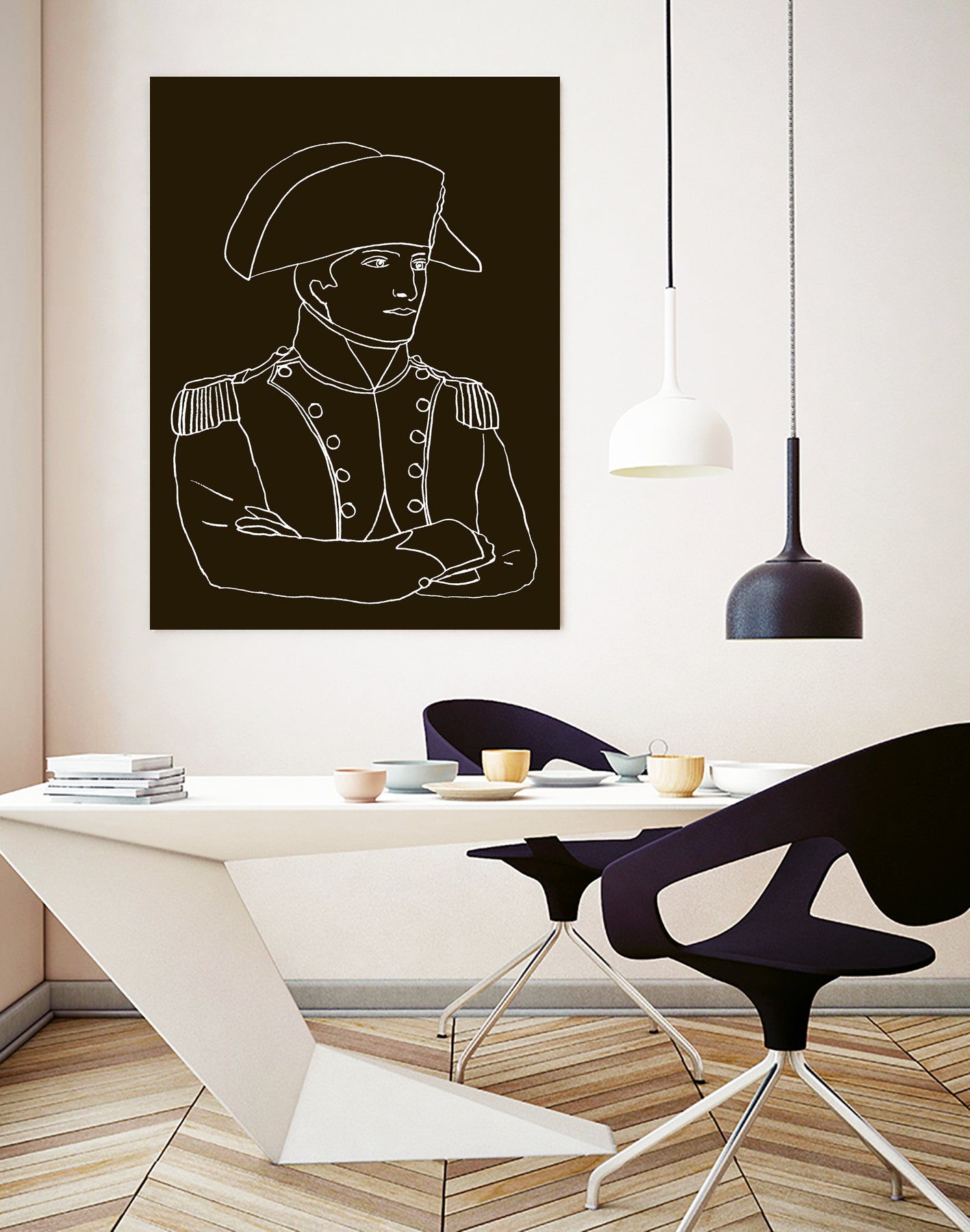 NAPOLEON WHITE LINES by Thomas Fernez on GIANT ART - black digital drawing