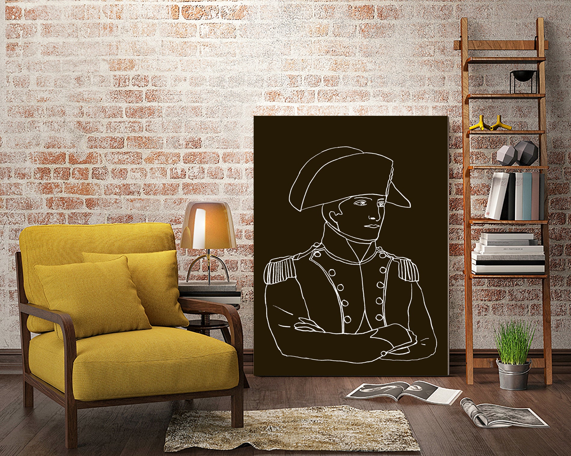 NAPOLEON WHITE LINES by Thomas Fernez on GIANT ART - black digital drawing