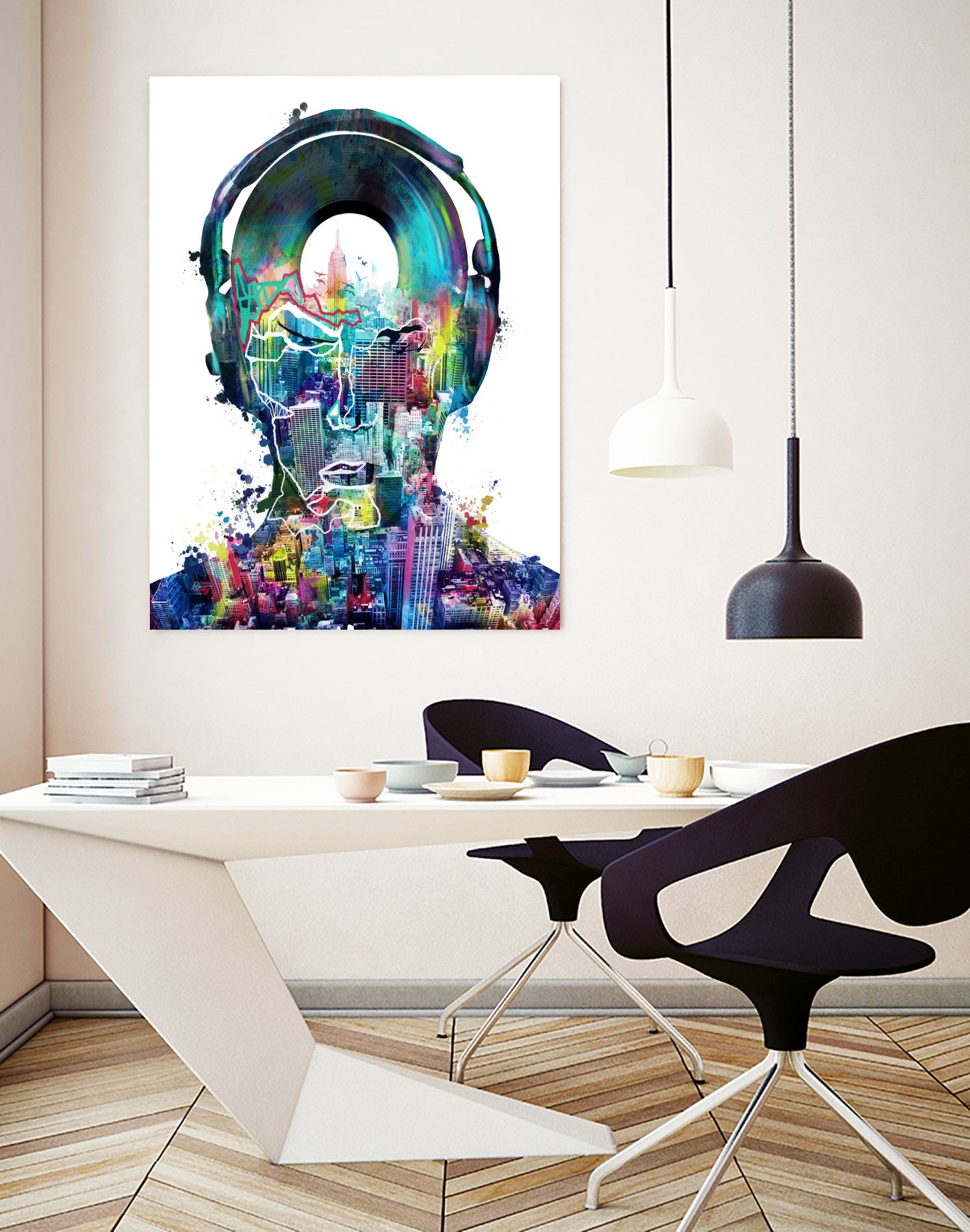 new york city sound colorful by Bekim Mehovic on GIANT ART - white digital painting