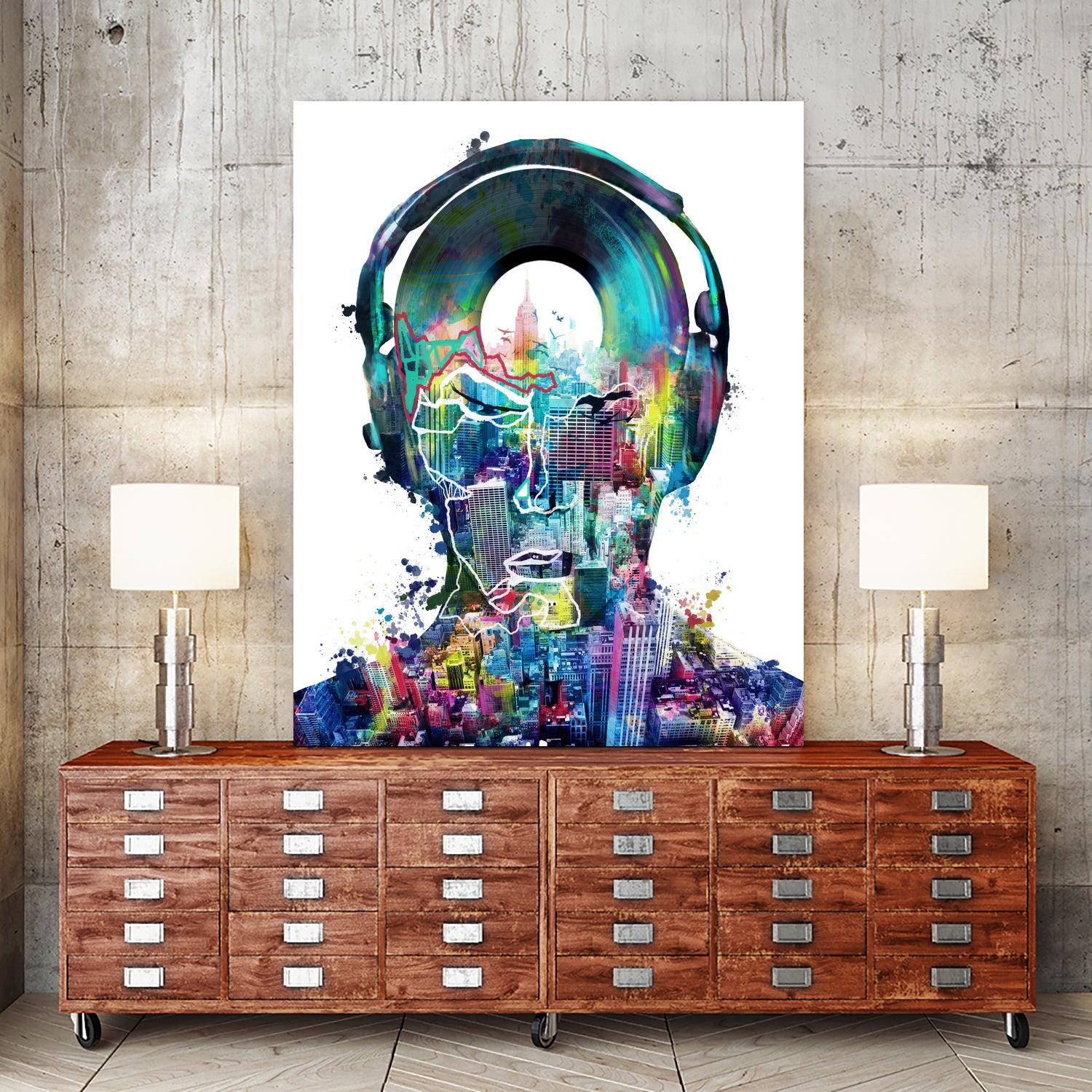 new york city sound colorful by Bekim Mehovic on GIANT ART - white digital painting