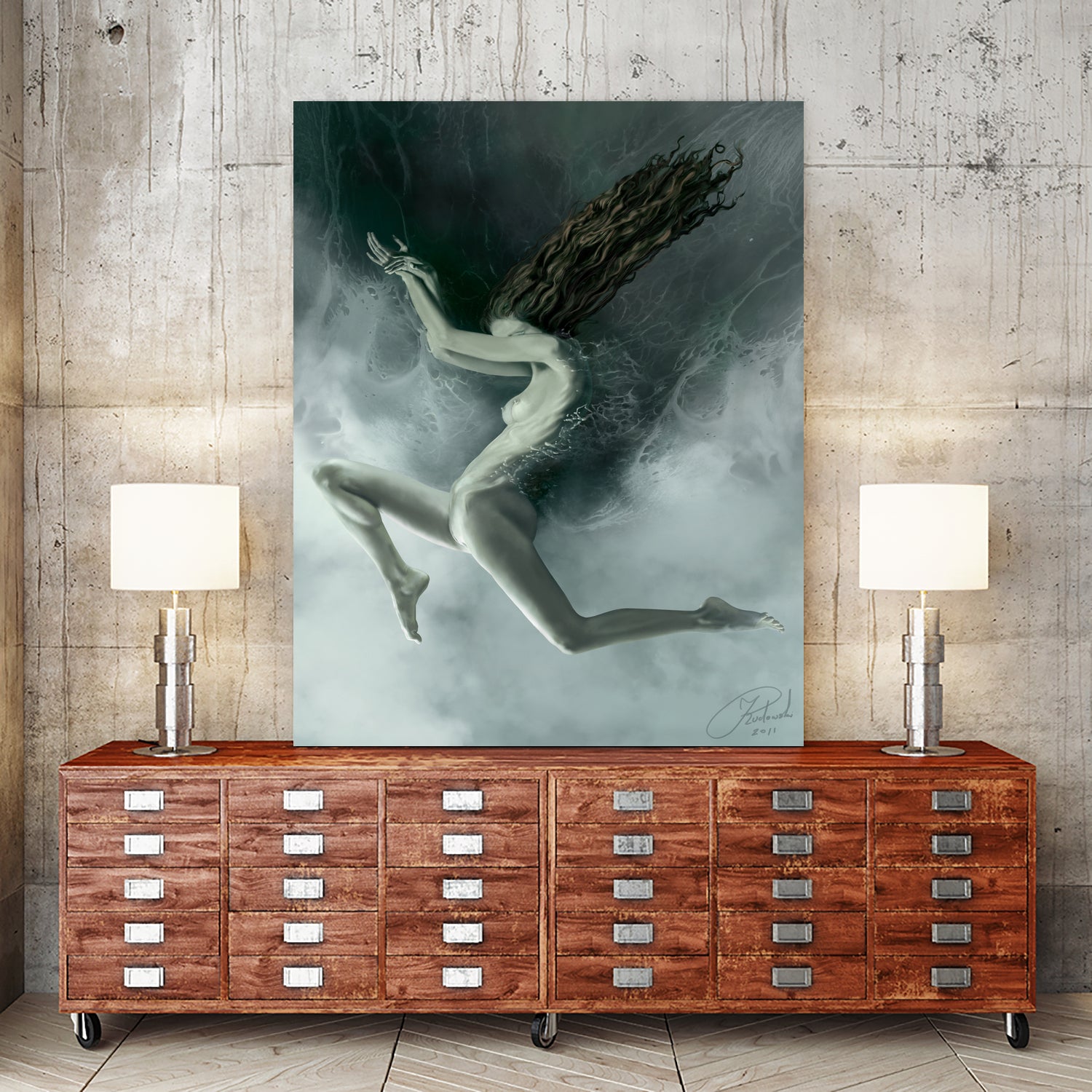Aquarius by Jacek Rudowski on GIANT ART - green digital painting