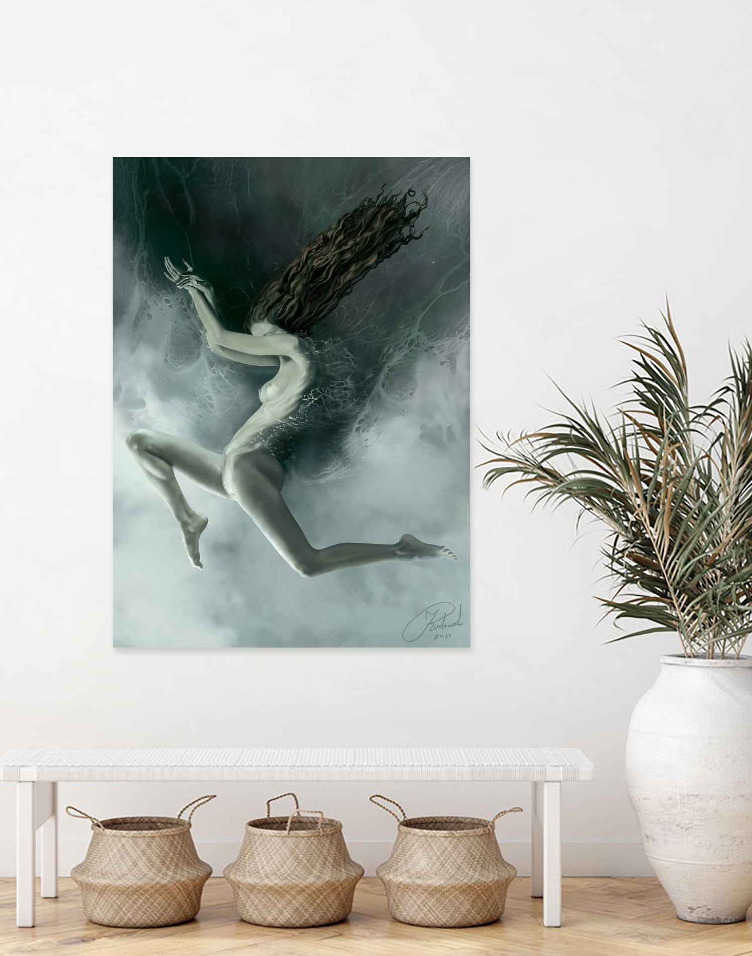Aquarius by Jacek Rudowski on GIANT ART - green digital painting
