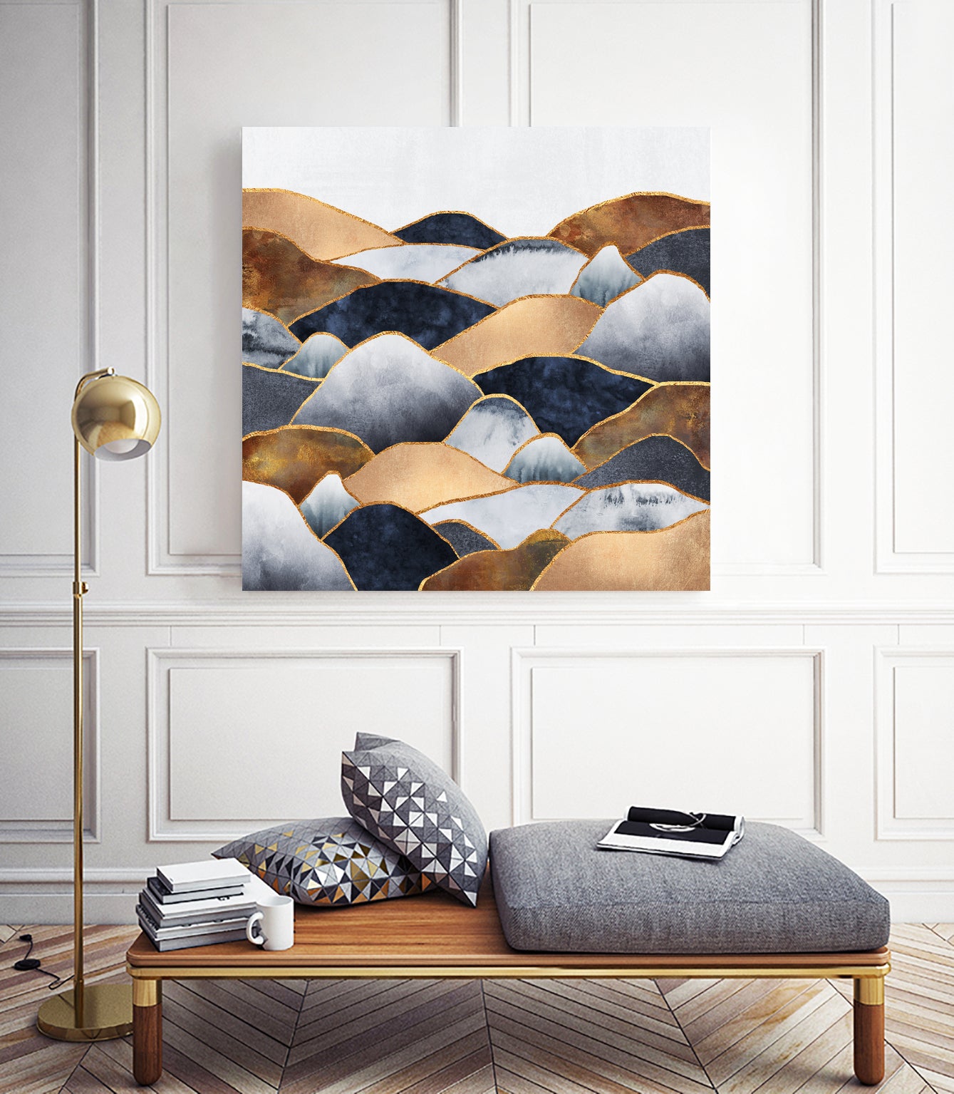 Hills 2 by Elisabeth Fredriksson on GIANT ART - blue digital painting