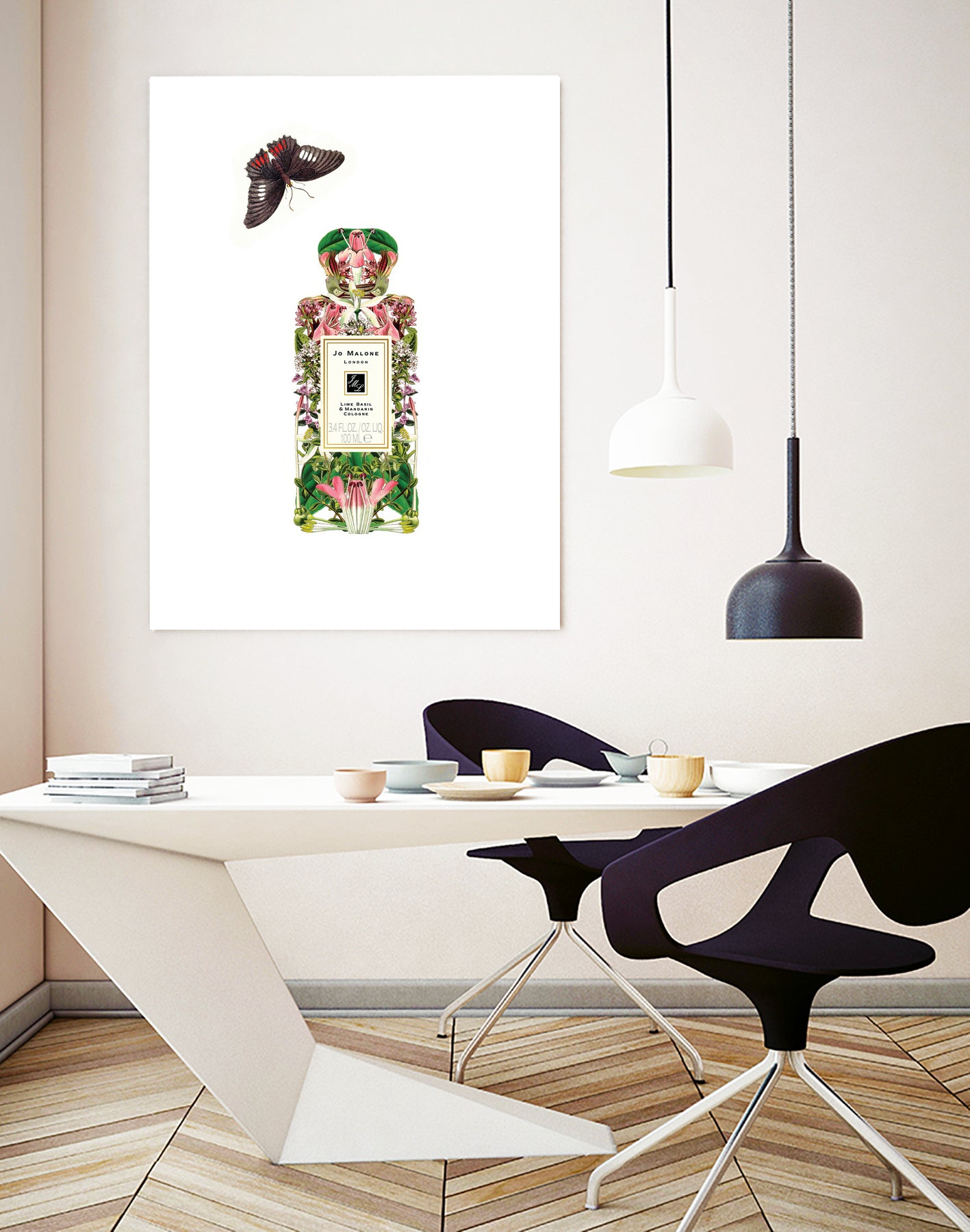 Jo Malone - Lime, Basil, and Mandarin by Sixto-Juan Zavala on GIANT ART - pink mixed media