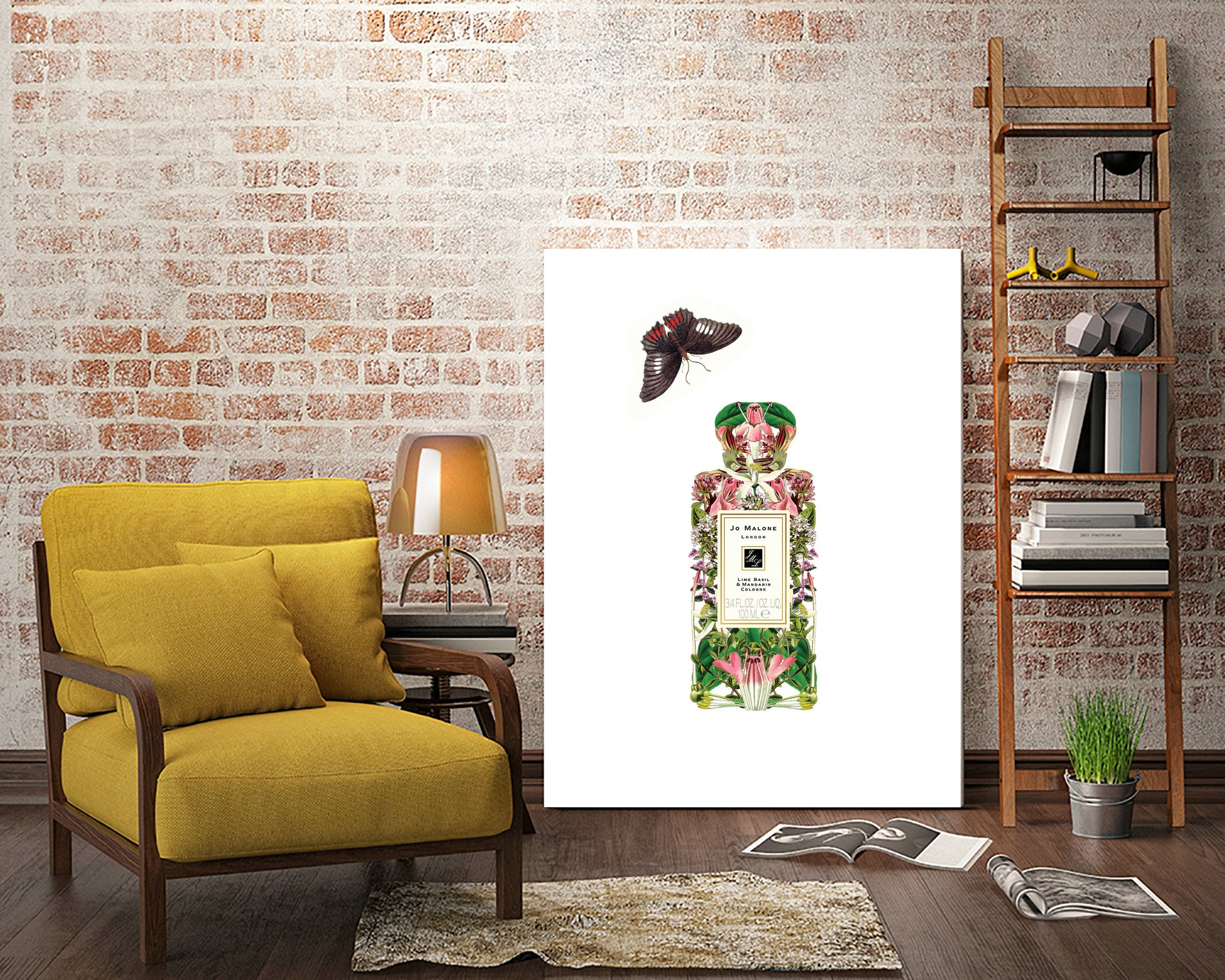 Jo Malone - Lime, Basil, and Mandarin by Sixto-Juan Zavala on GIANT ART - pink mixed media