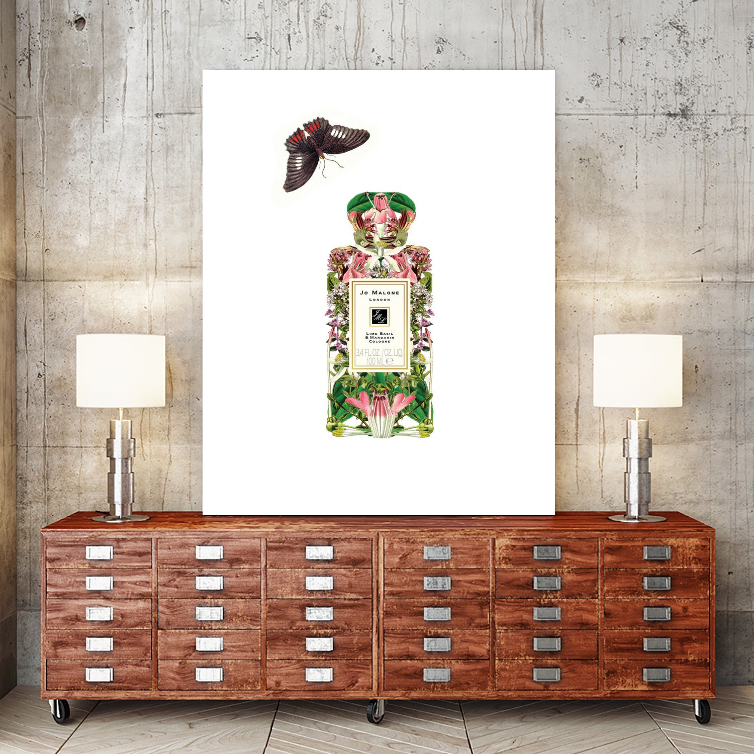 Jo Malone - Lime, Basil, and Mandarin by Sixto-Juan Zavala on GIANT ART - pink mixed media