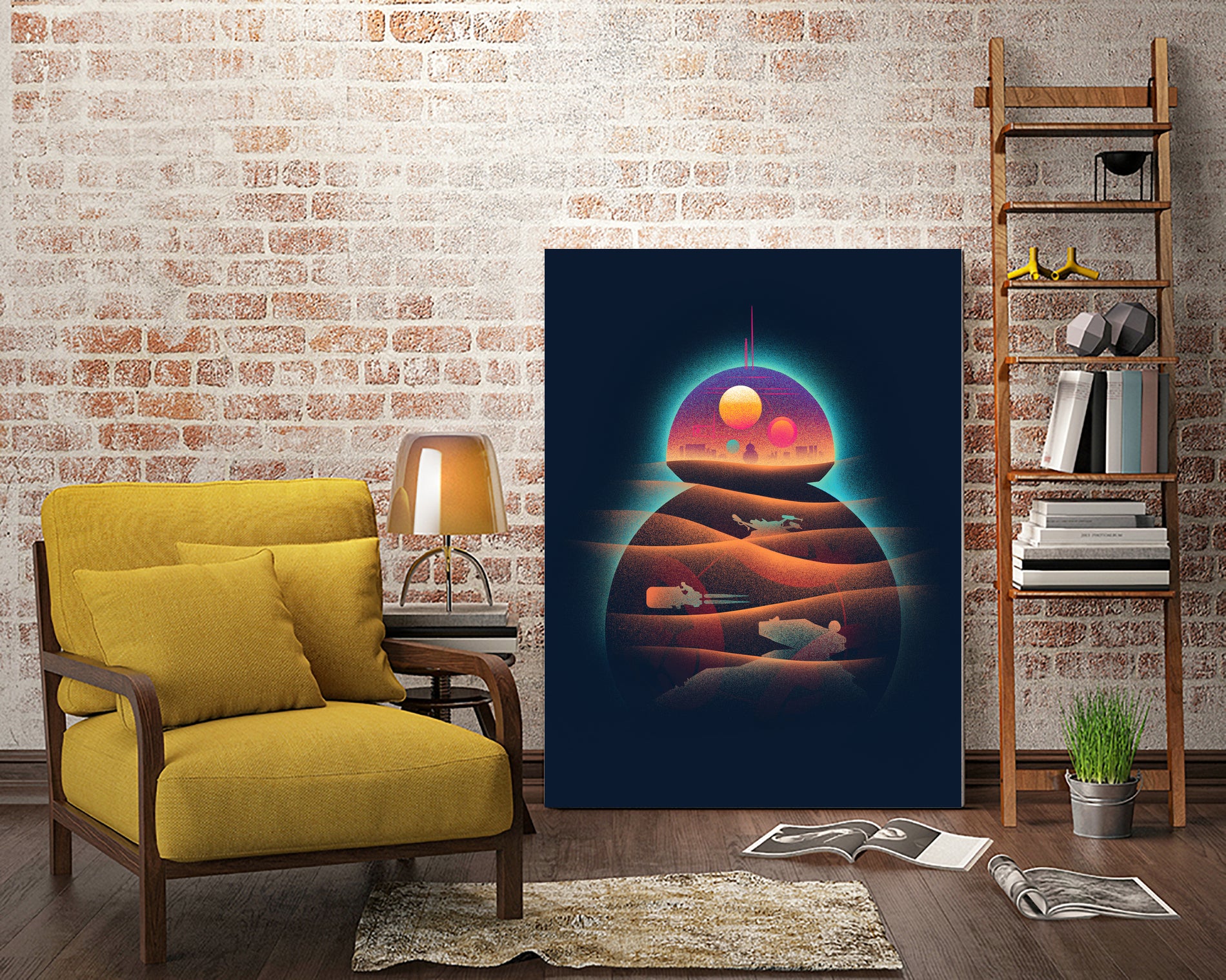 DROIDLAND by Victor Vercesi on GIANT ART - orange digital painting