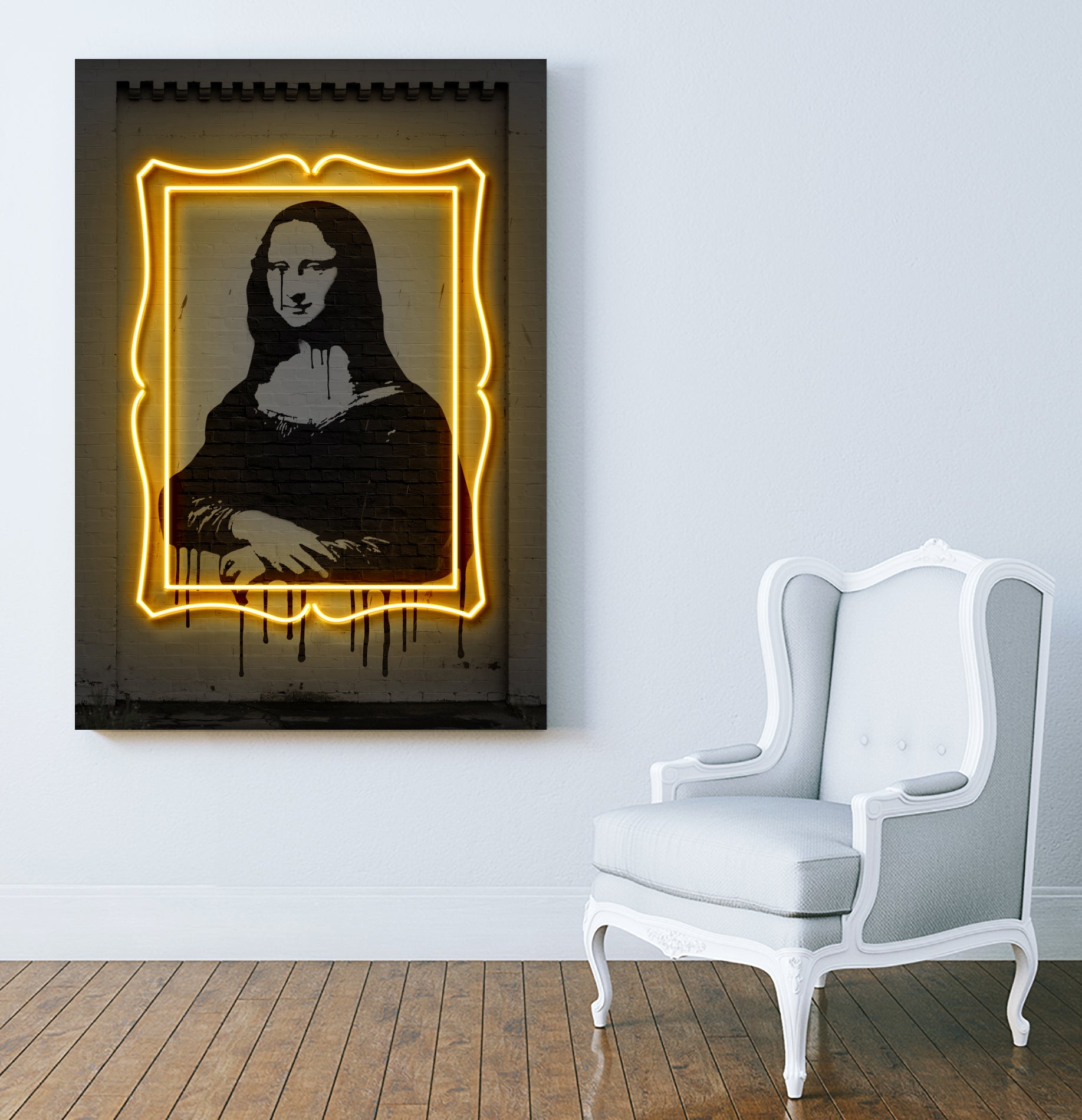 Mona Lisa by Octavian Mihai Mielu on GIANT ART - yellow digital drawing