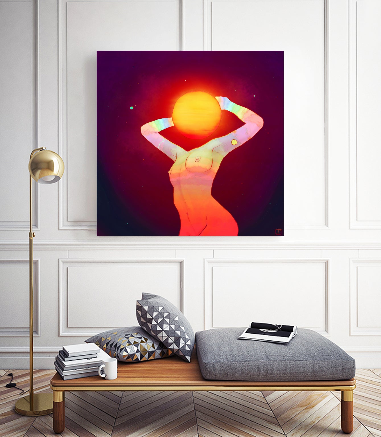 Sun Head by Francois Martin Painchaud on GIANT ART - red character design