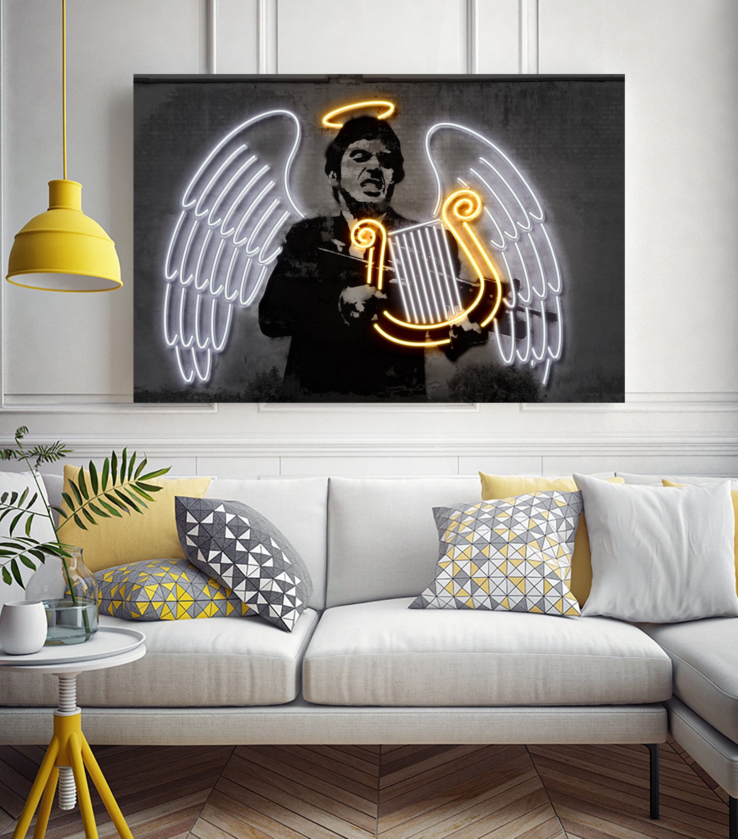 Fallen Angel by Octavian Mihai Mielu on GIANT ART - yellow digital drawing