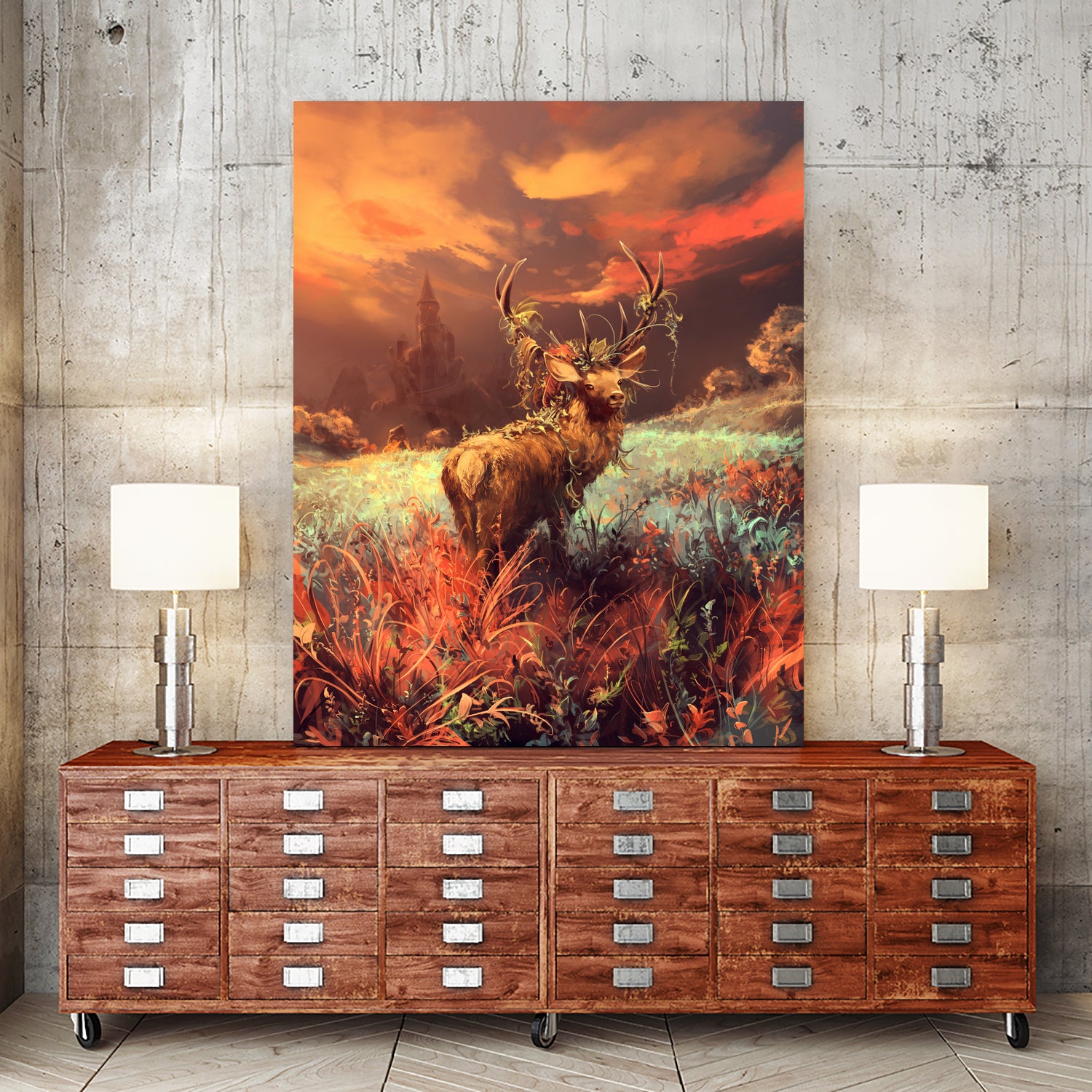 Breath of the wild by Cyril Rolando on GIANT ART - orange digital painting