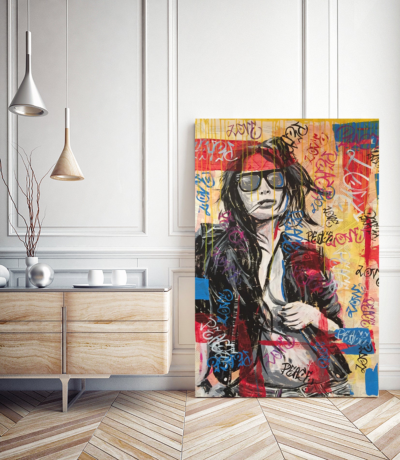 peace&love by eugenia retana on GIANT ART - black mixed media