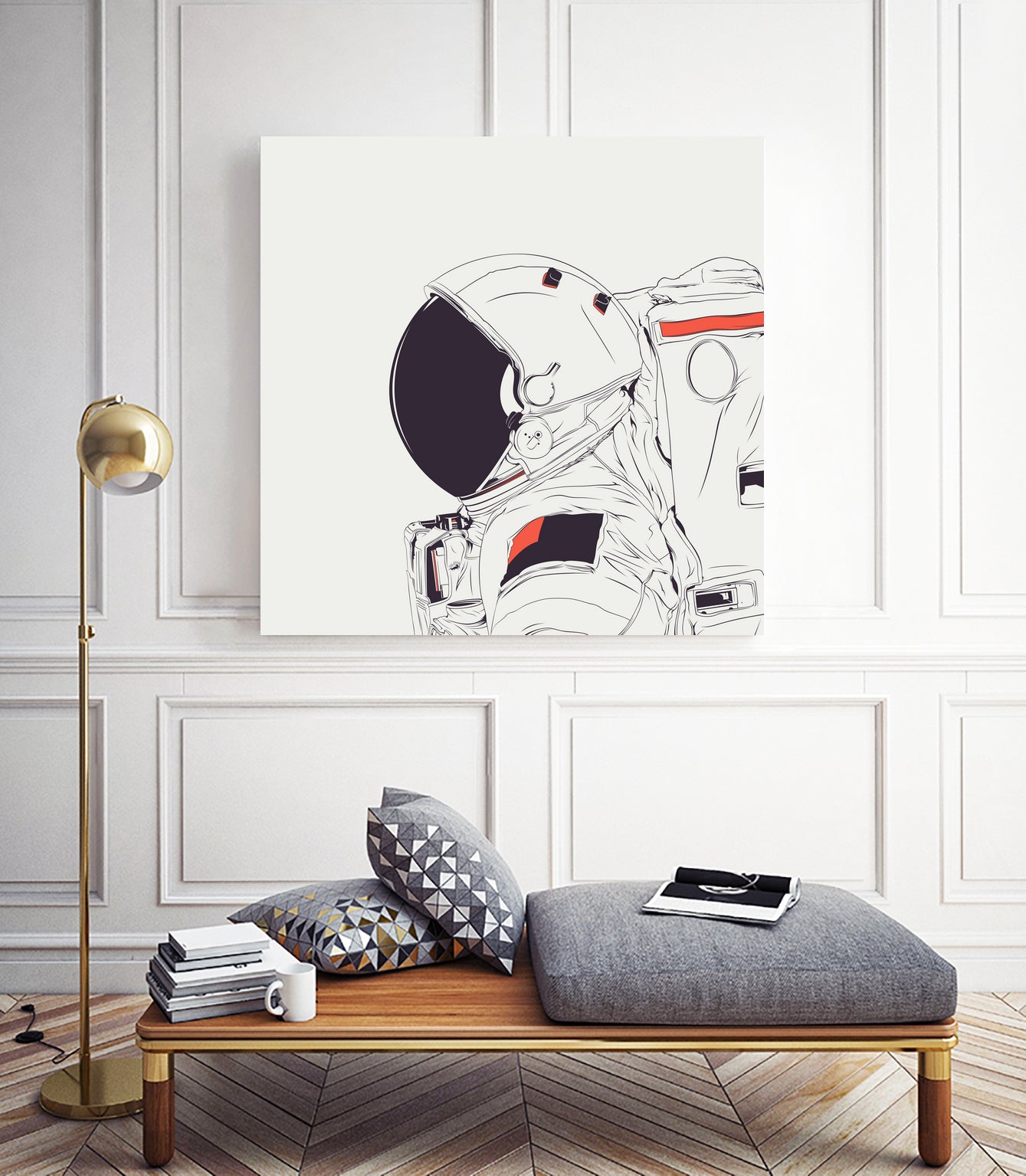 God Is An Astronaut by Alejandro Garcia on GIANT ART - white photo illustration