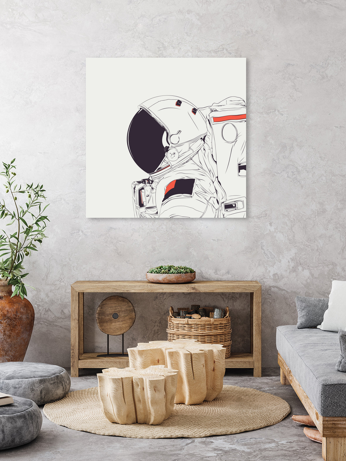 God Is An Astronaut by Alejandro Garcia on GIANT ART - white photo illustration